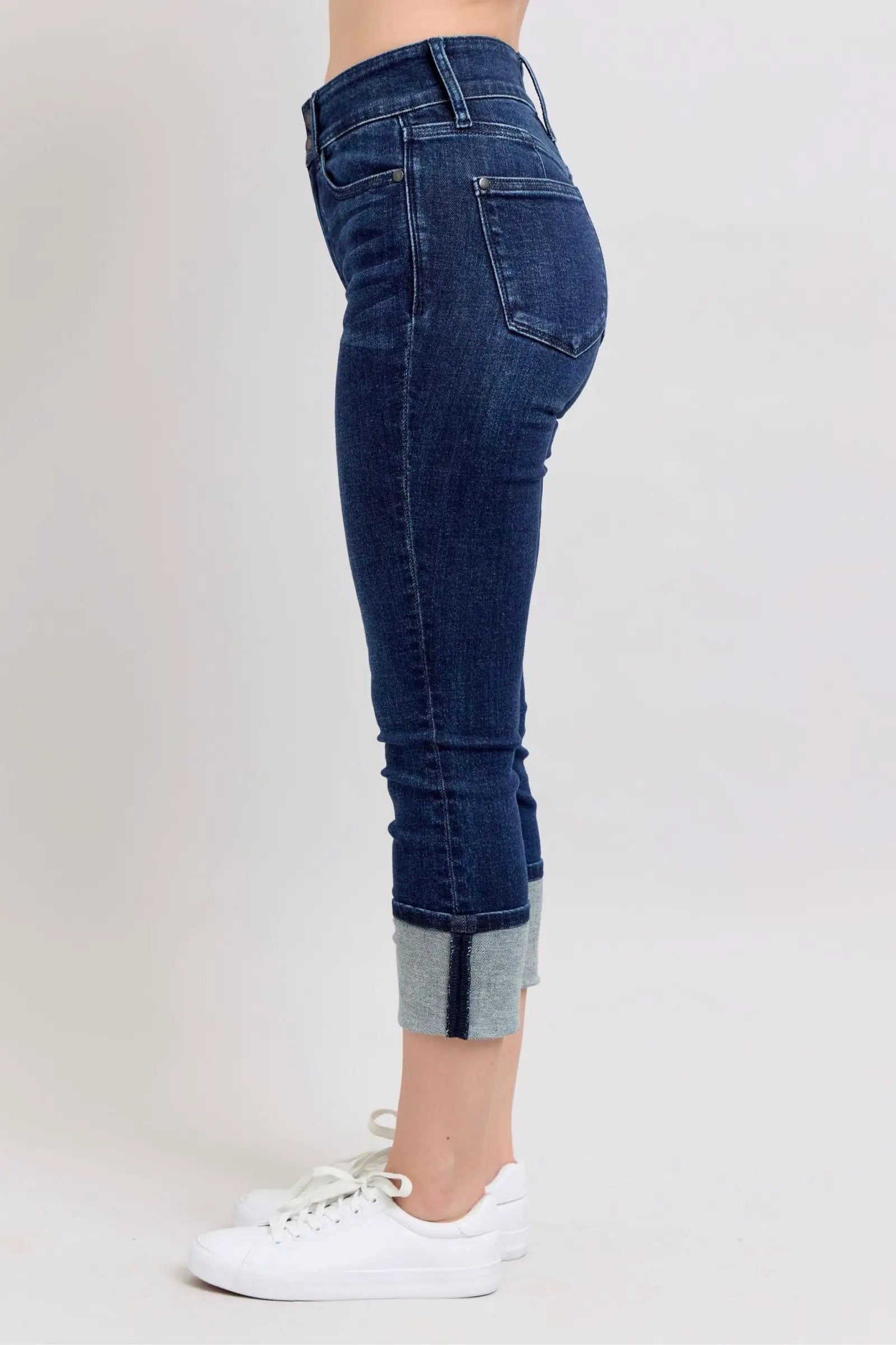 Judy Blue Judy Blue High Waist Double Waistband Capri - Jeans Judy Blue High Waist Capri