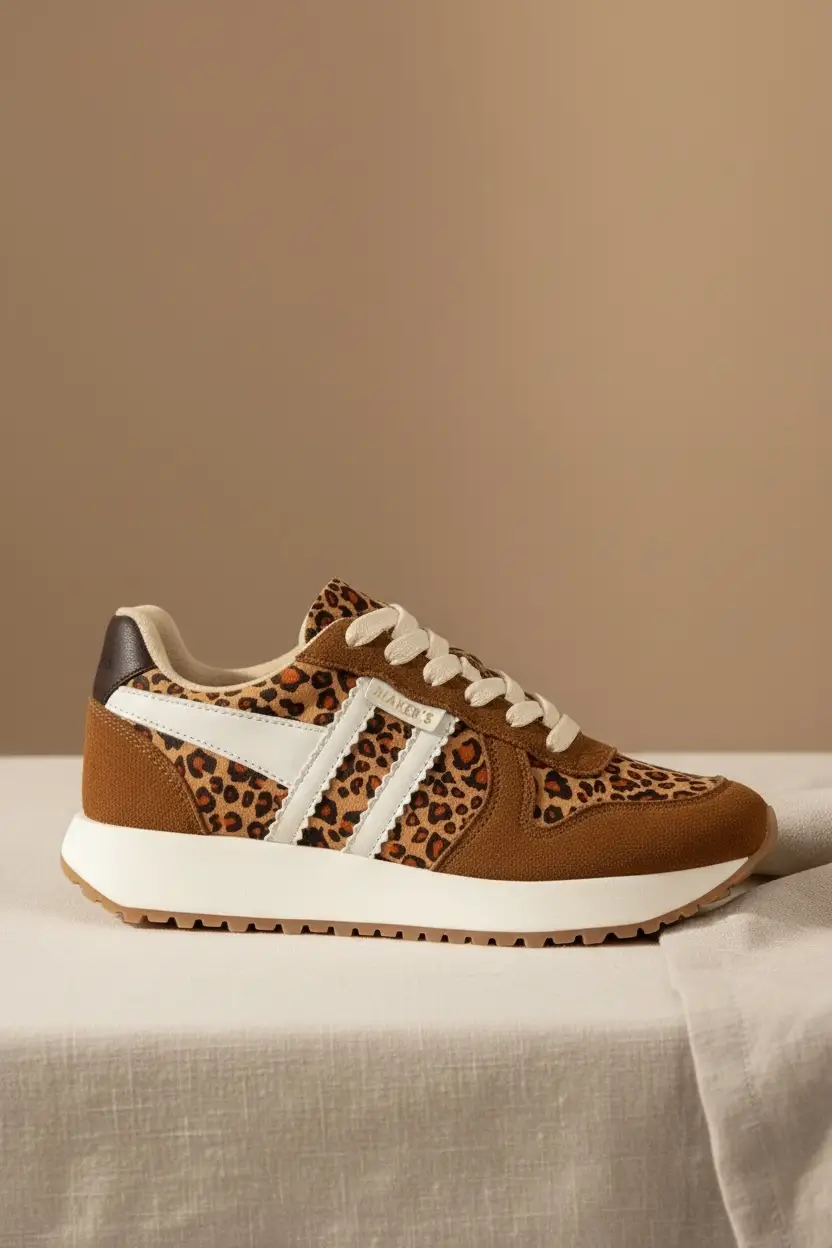 Maker's Shoes The Wild Pace Leopard Retro Sneaker - Sneakers