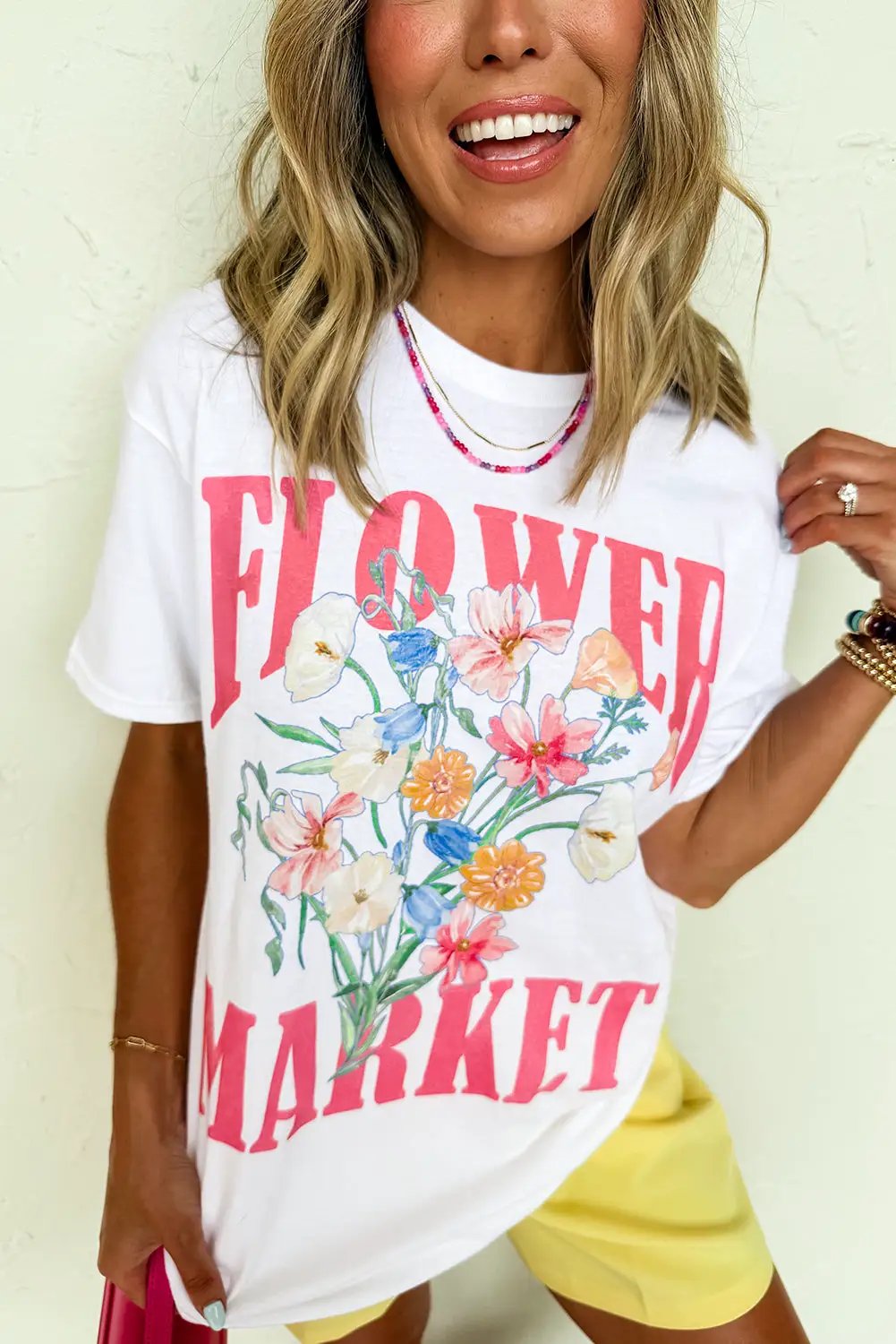 Grateful Threads Boutique Fresh Picked Florals Tee - T-Shirts White Flower Market Graphic Tee