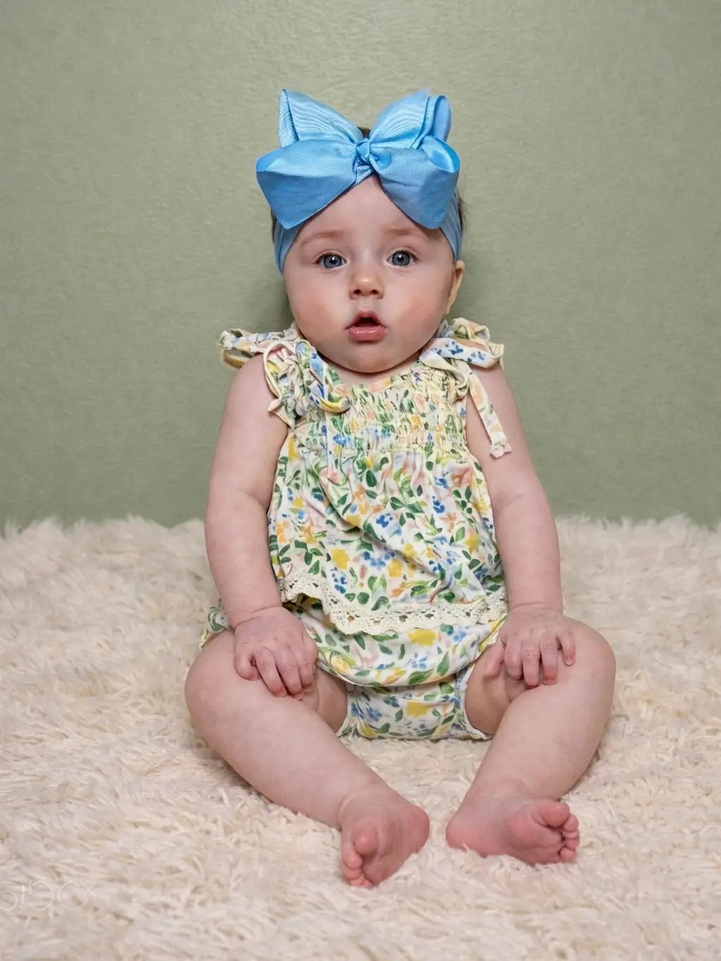 Marie Nicole Clothing Marie Nicole Clothing - Flowerfield Twirl Smocked Ruffle Bubble - BABY - Baby One-Pieces