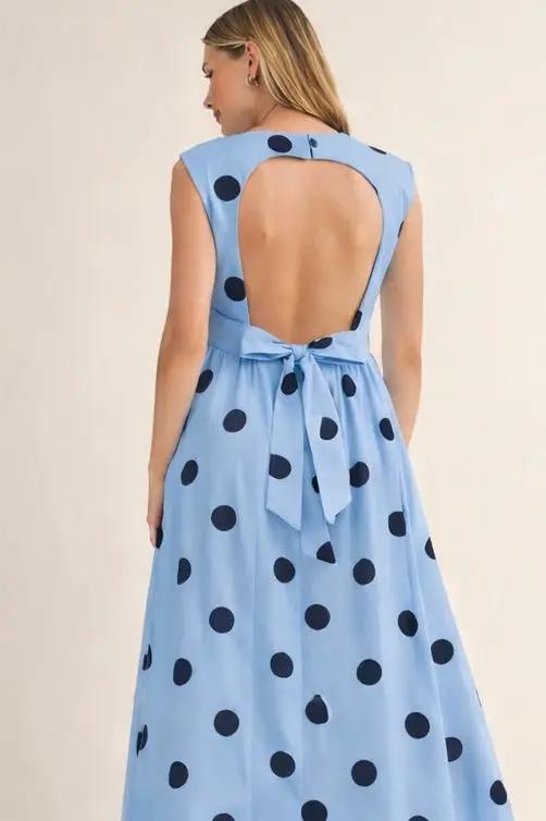Klesis The Sunday Stroll Polka Dot Midi Dress - Dresses