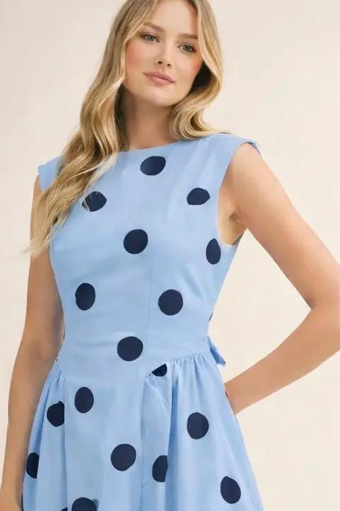 Klesis The Sunday Stroll Polka Dot Midi Dress - Dresses