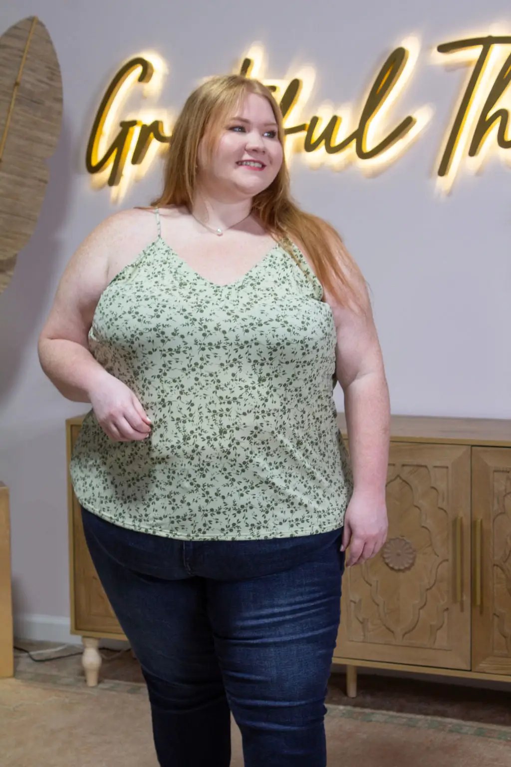 Gilli Plus Size Ditsy Print Cami Top - Clothing Tops Plus Size Cami Top