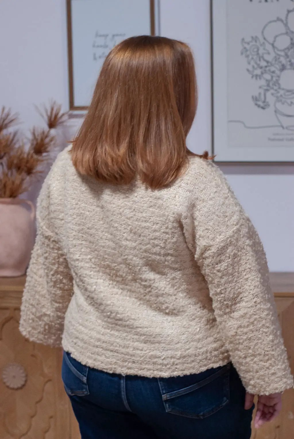 Loveriche Plus Size Heavy Textured Knit Long Sleeve Sweater - Sweaters Plus Size Textured Sweater