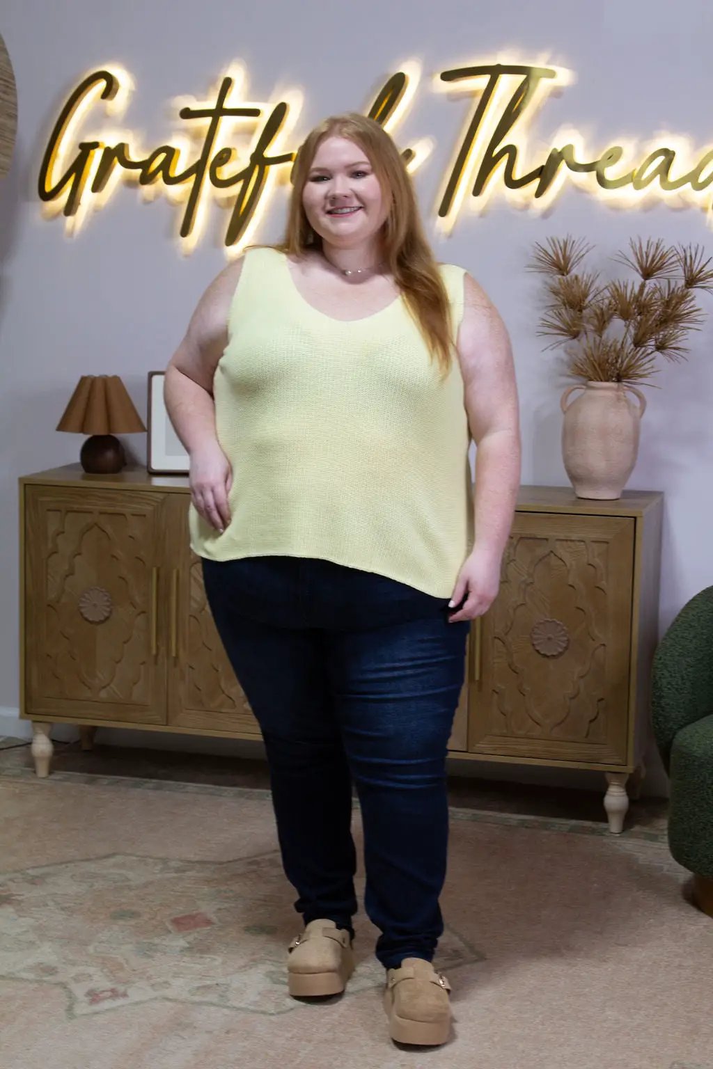 Gilli Plus Size Sleeveless V-Neck Sweater Top - Clothing Tops Plus size sleeveless sweater top