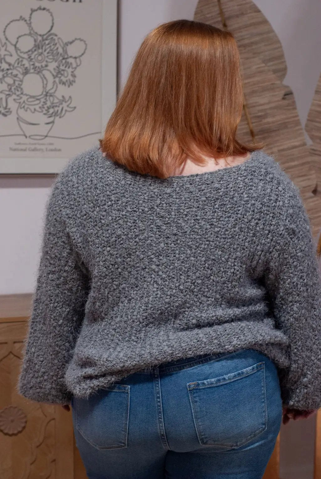 POL POL Wide Neck Alpaca Sweater PLUS - Sweaters