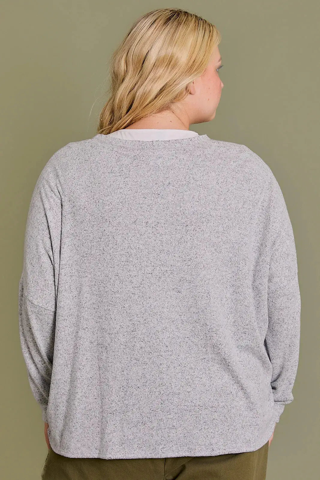 Gilli Plus Size V-Neck Button Down Soft Cardigan - Cardigans Plus Size button down cardigan