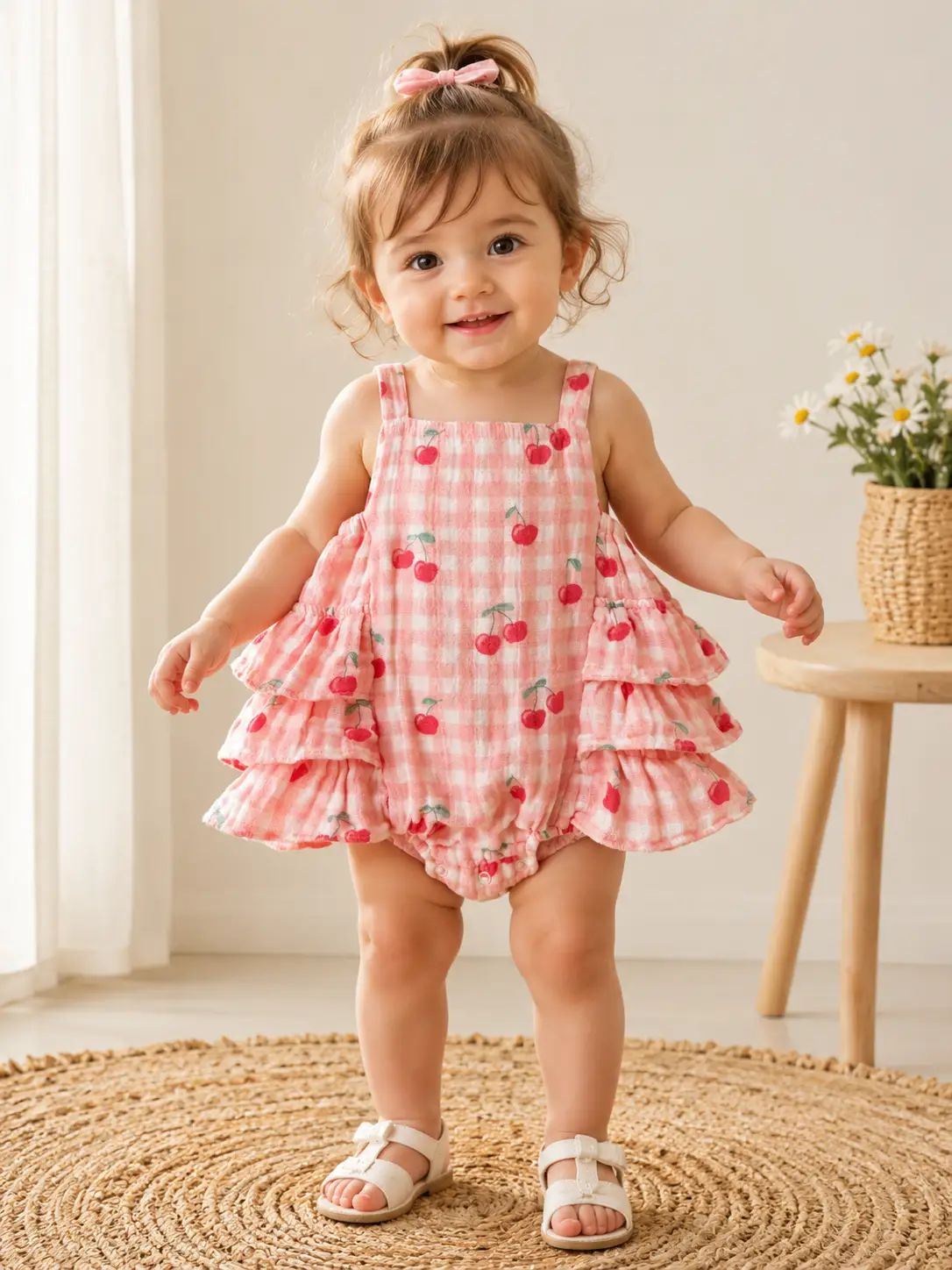 SIIX Collection The Gingham Sweet Like Summer Bubble Romper - Baby One-Pieces