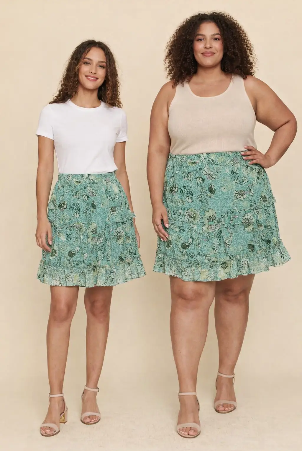 Mystree Mystree - Sage Garden Tiered Chiffon Skirt - Skirts