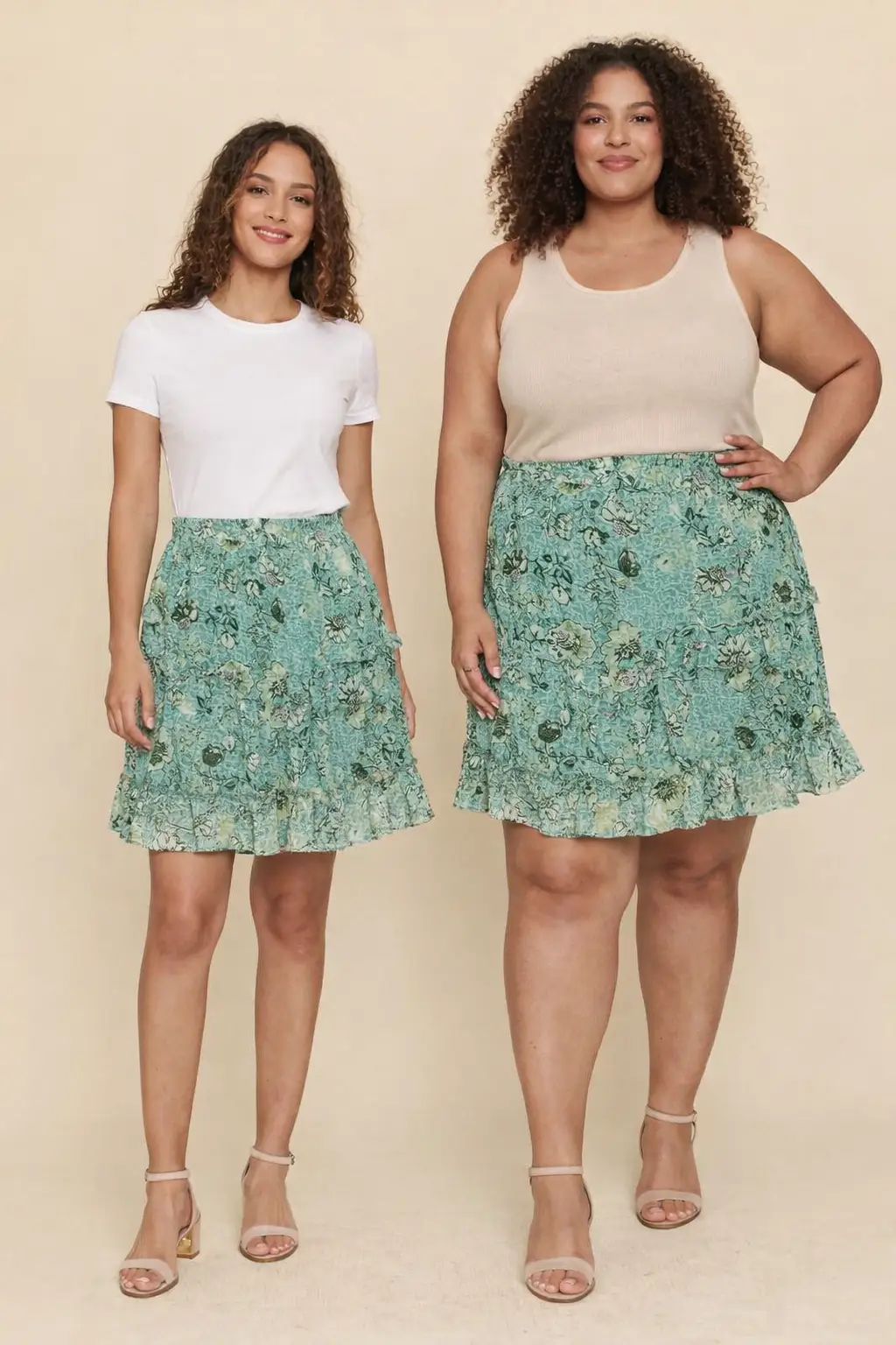 Mystree Mystree - Sage Garden Tiered Chiffon Skirt - Skirts
