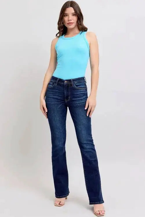 Judy Blue Judy Blue Dark Wash Bootcut Denim Jeans - Jeans Judy Blue Dark Wash Bootcut Denim Jeans