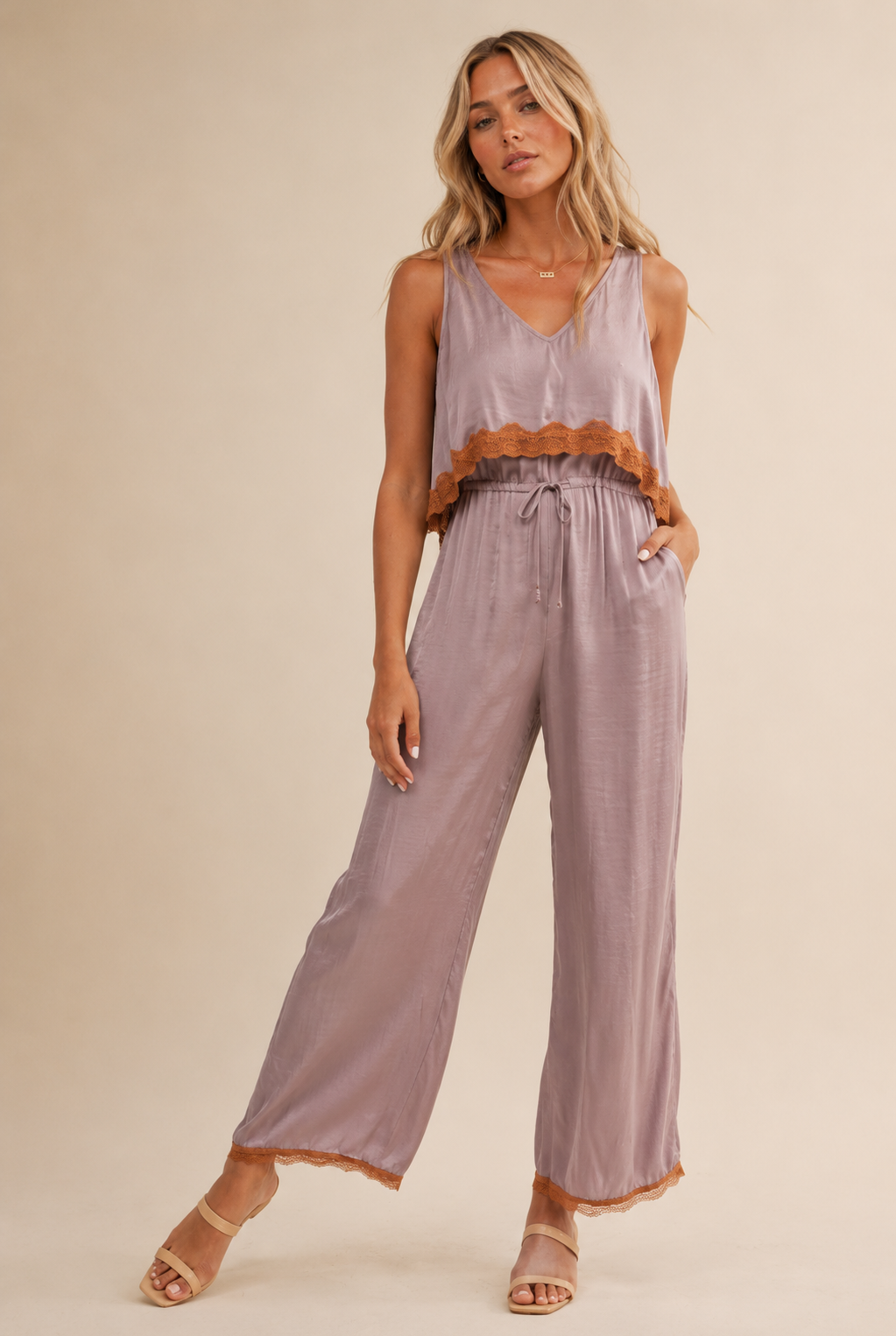 Mystree The Lace Edge Jumpsuit - One-Pieces