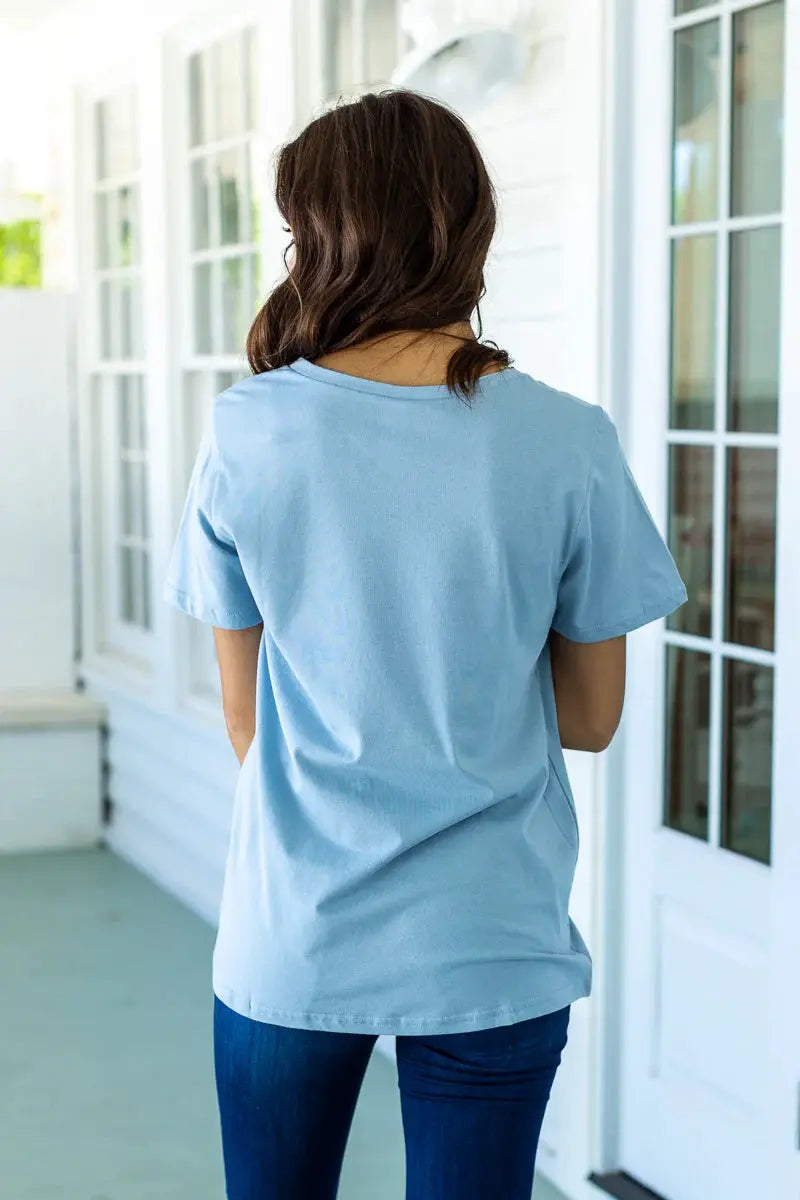Grateful Threads Boutique Peri Gray Crewneck Loose Fit Tee - T-Shirts