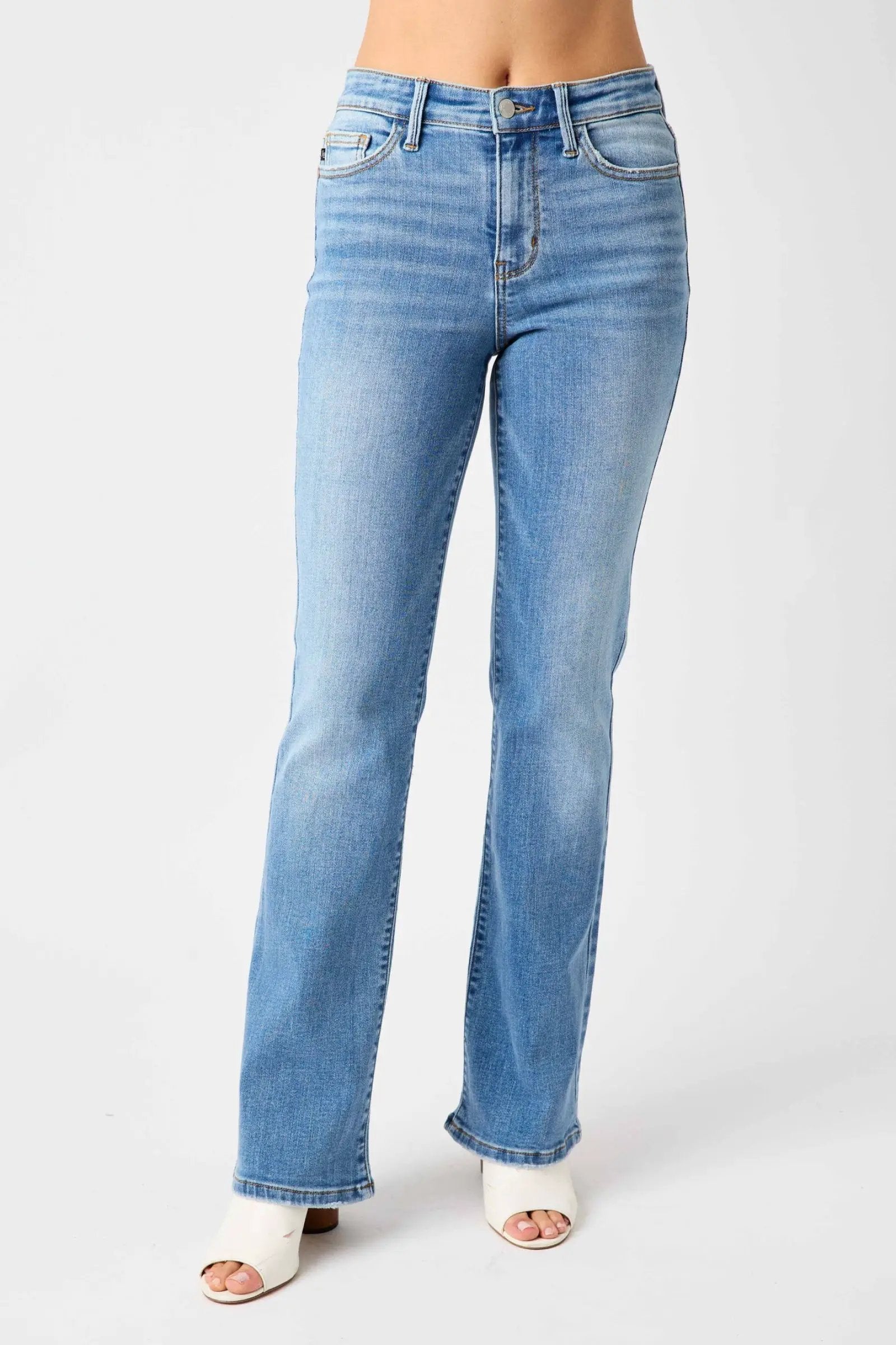 Judy Blue Judy Blue Mid Rise Vintage Medium Wash Bootcut Denim Jeans - Jeans