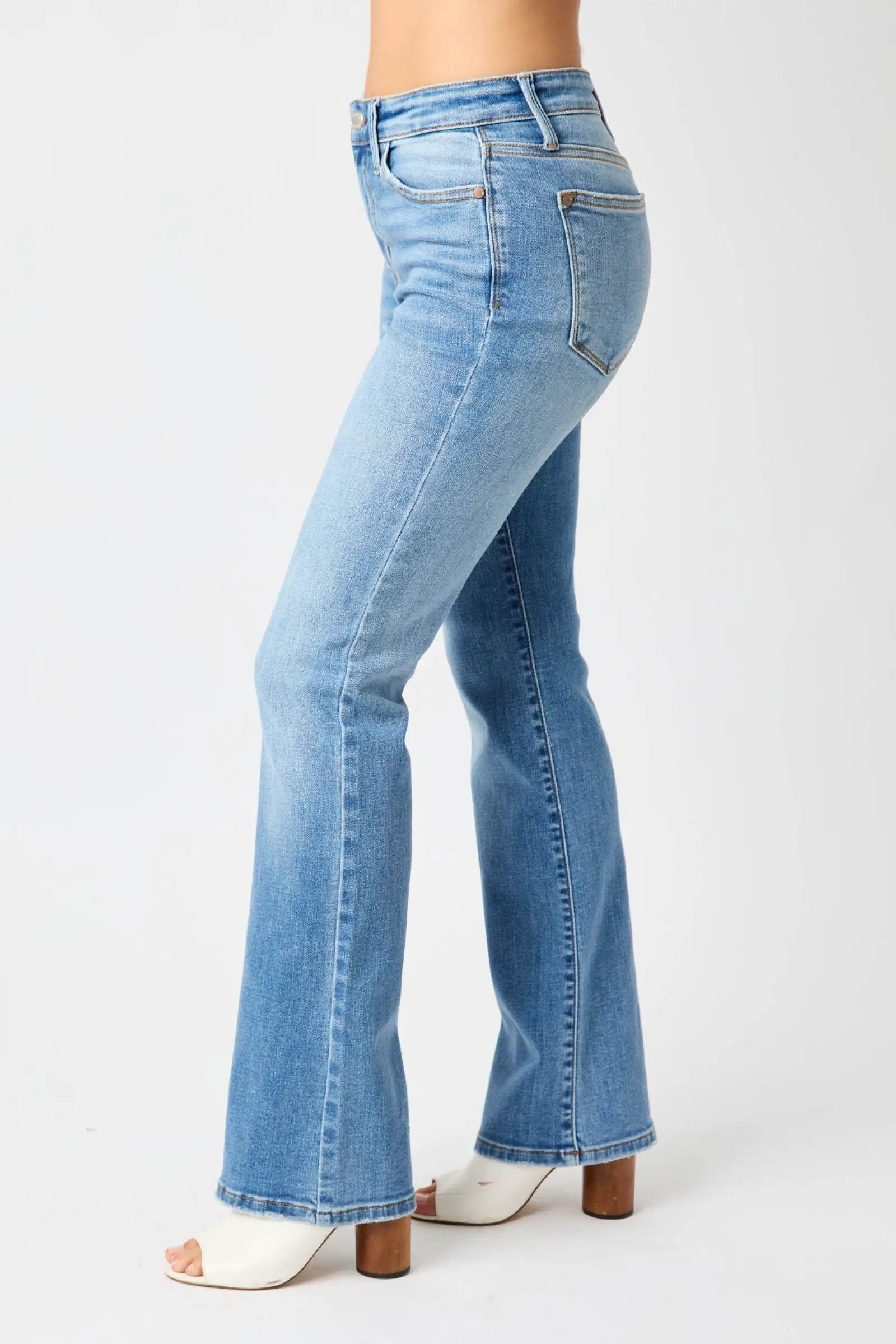 Judy Blue Judy Blue Mid Rise Vintage Medium Wash Bootcut Denim Jeans - Jeans