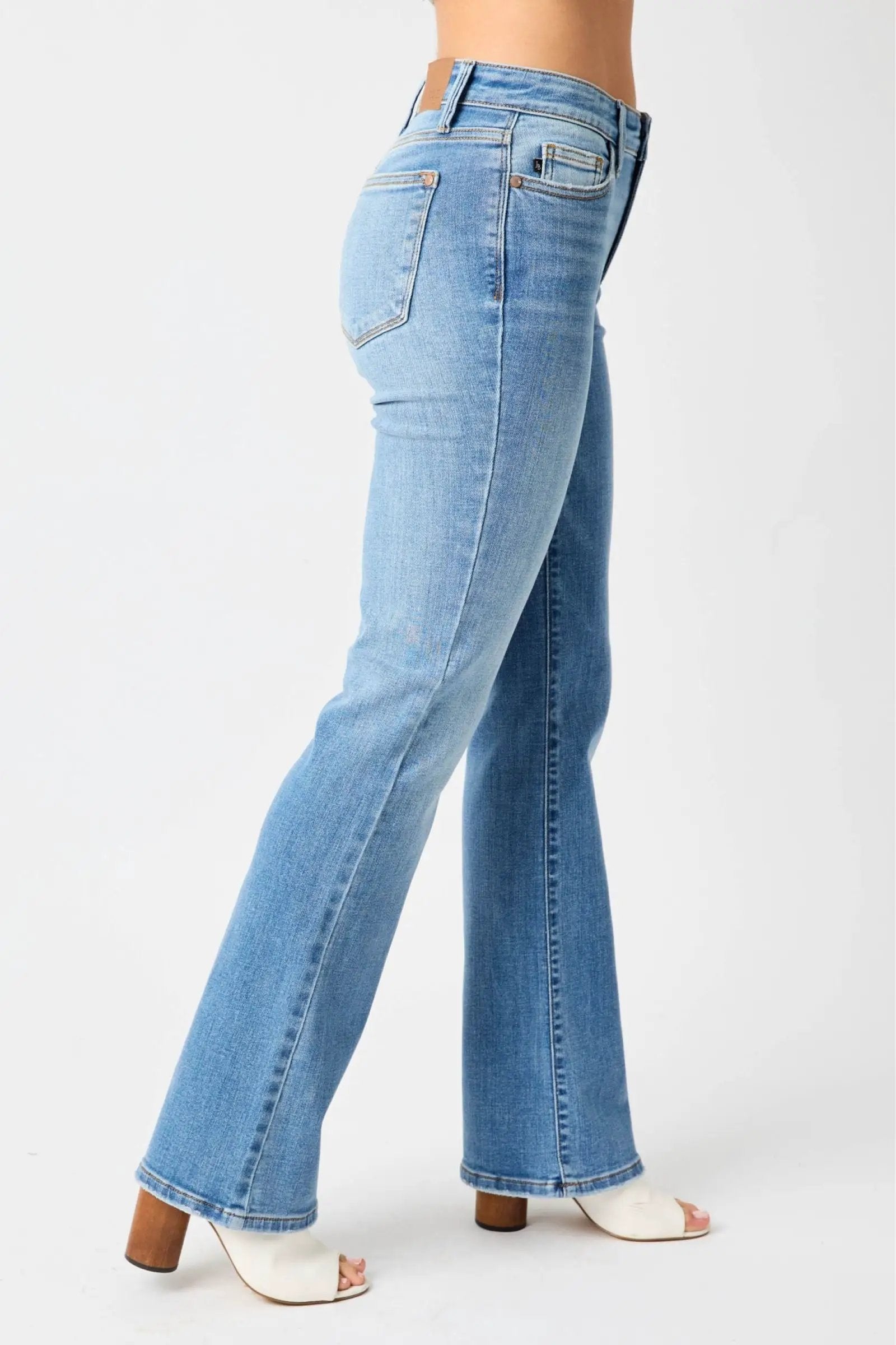 Judy Blue Judy Blue Mid Rise Vintage Medium Wash Bootcut Denim Jeans - Jeans