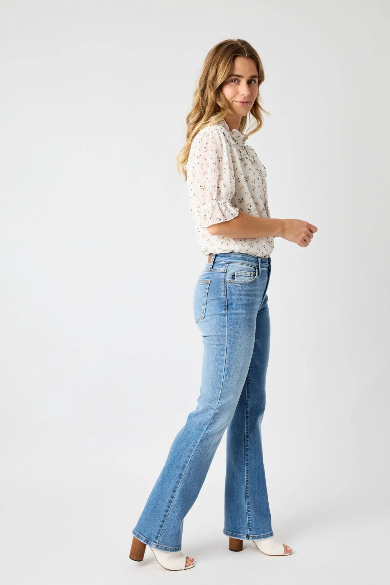 Judy Blue Judy Blue Mid Rise Vintage Medium Wash Bootcut Denim Jeans - Jeans