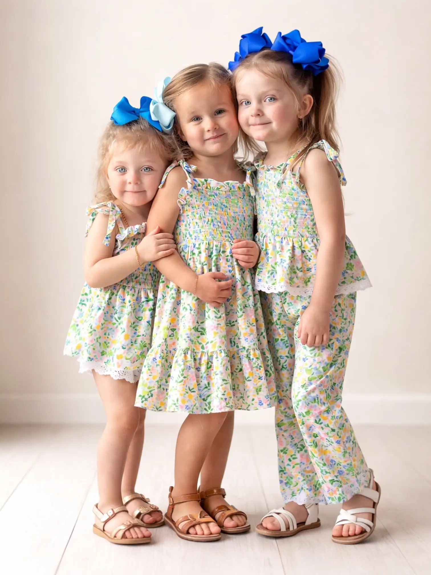 Marie Nicole Clothing Marie Nicole Clothing - Flowerfield Twirl Smocked Ruffle Outfit - MINI - Baby & Toddler Outfits