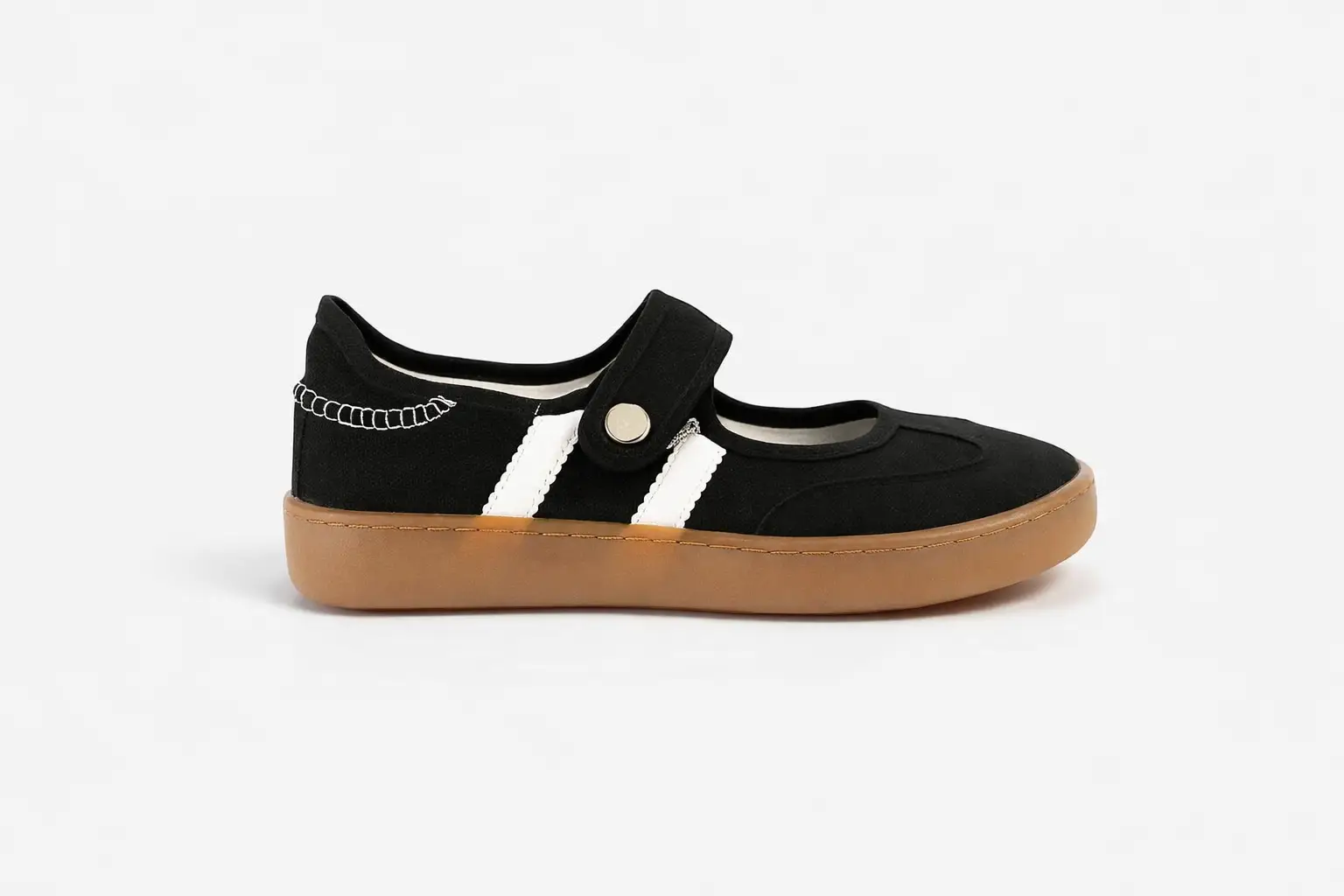 Maker's Shoes The Easy Street Mary Jane Sneaker: Black - Sneakers