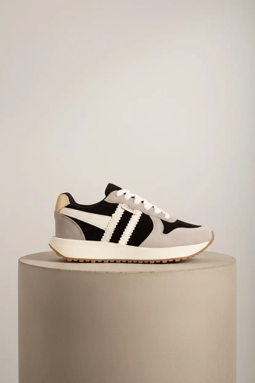 Maker's Shoes Maker's Shoes - Ace 6 Women’s Everyday Fashion Sneakers – Retro Style: Black - Sneakers