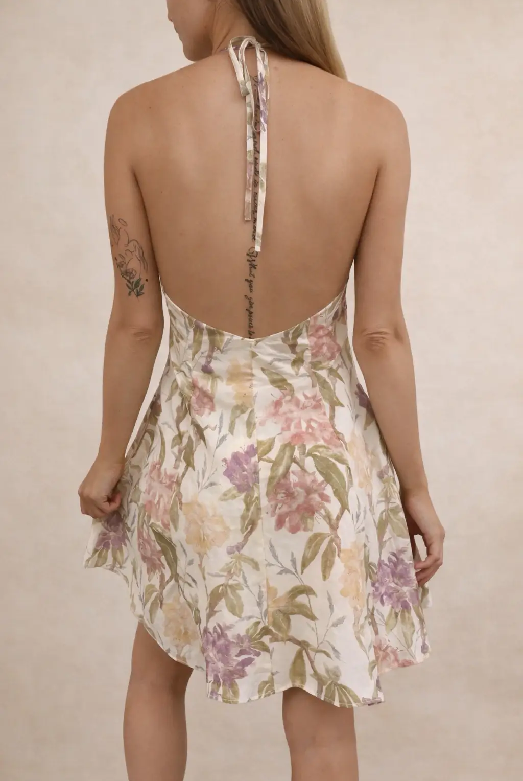 in february The Meadowlight Floral Halter Mini Dress - Dresses