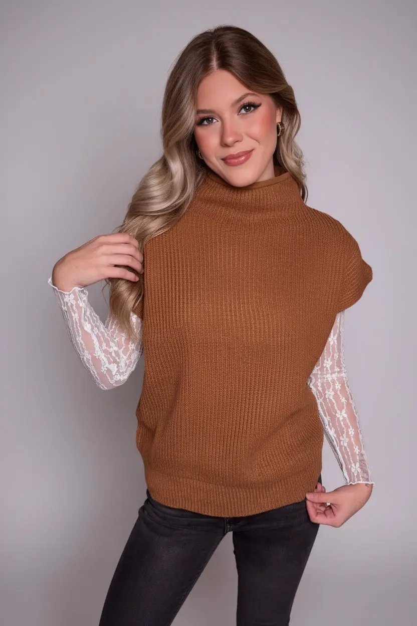 Zenana Zenana Power Shoulder Mock Neck Sweater - Sweaters Zenana Power Shoulder Mock Neck Sweater