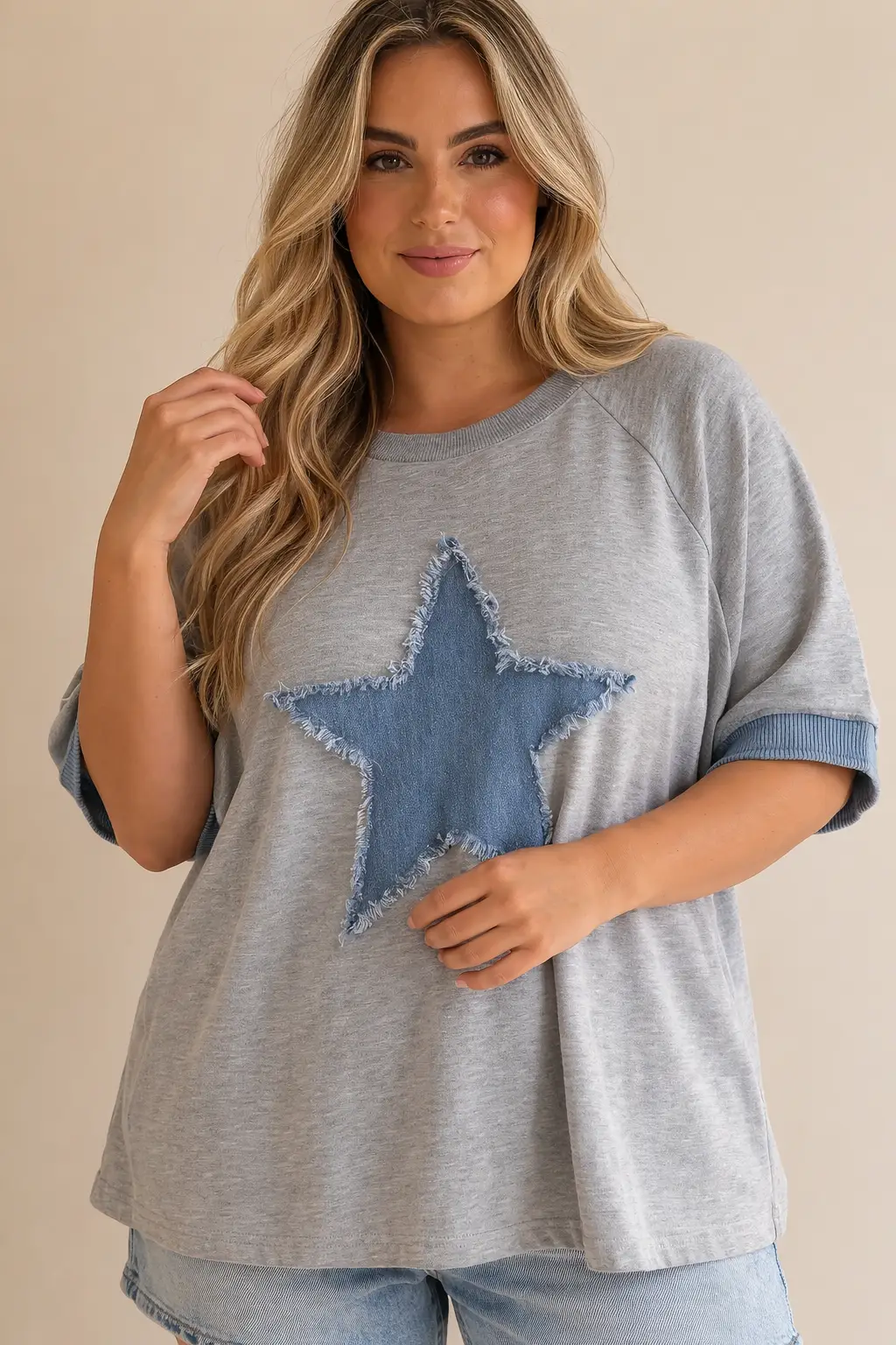 Haptics The Southern Star Patch Tee – Curvy - Shirts