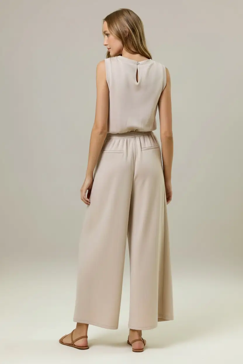 Doe and Rae The Sandstone Ease Culotte Jumpsuit - One-Pieces