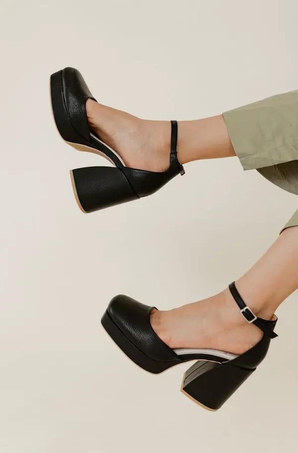 OASIS SOCIETY The Oslo Black Mary Jane - Heels