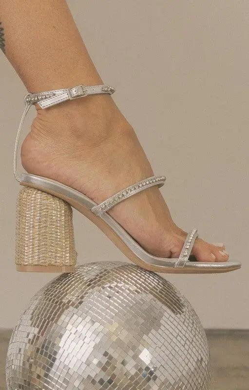 OASIS SOCIETY The Destiny Metallic Rhinestone Sandal - Heels