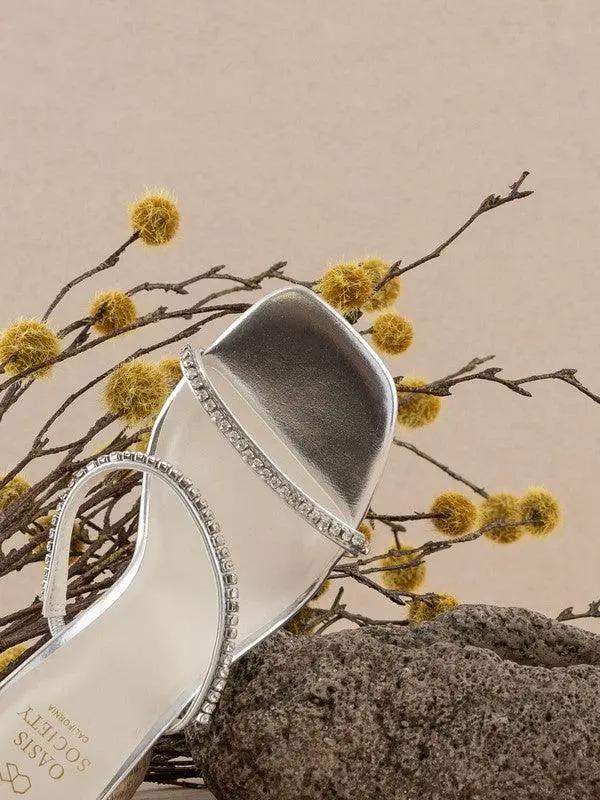 OASIS SOCIETY The Destiny Metallic Rhinestone Sandal - Heels