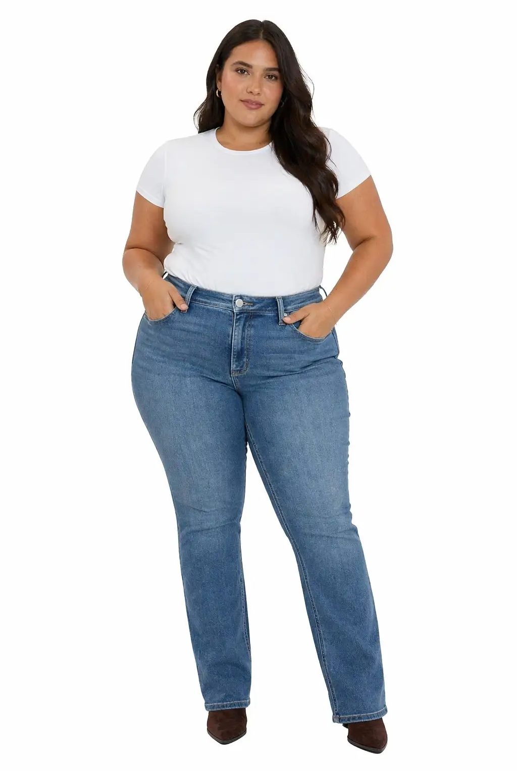 RFM Plus Mia High Rise Essential Slim Bootcut Jeans - Inseam Program: REGULAR - Jeans