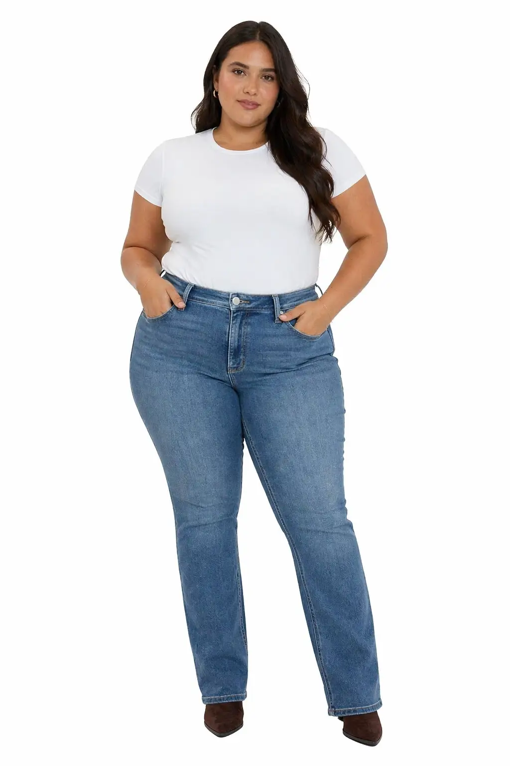 RFM Plus Mia High Rise Essential Slim Bootcut Jeans - Inseam Program: REGULAR - Jeans