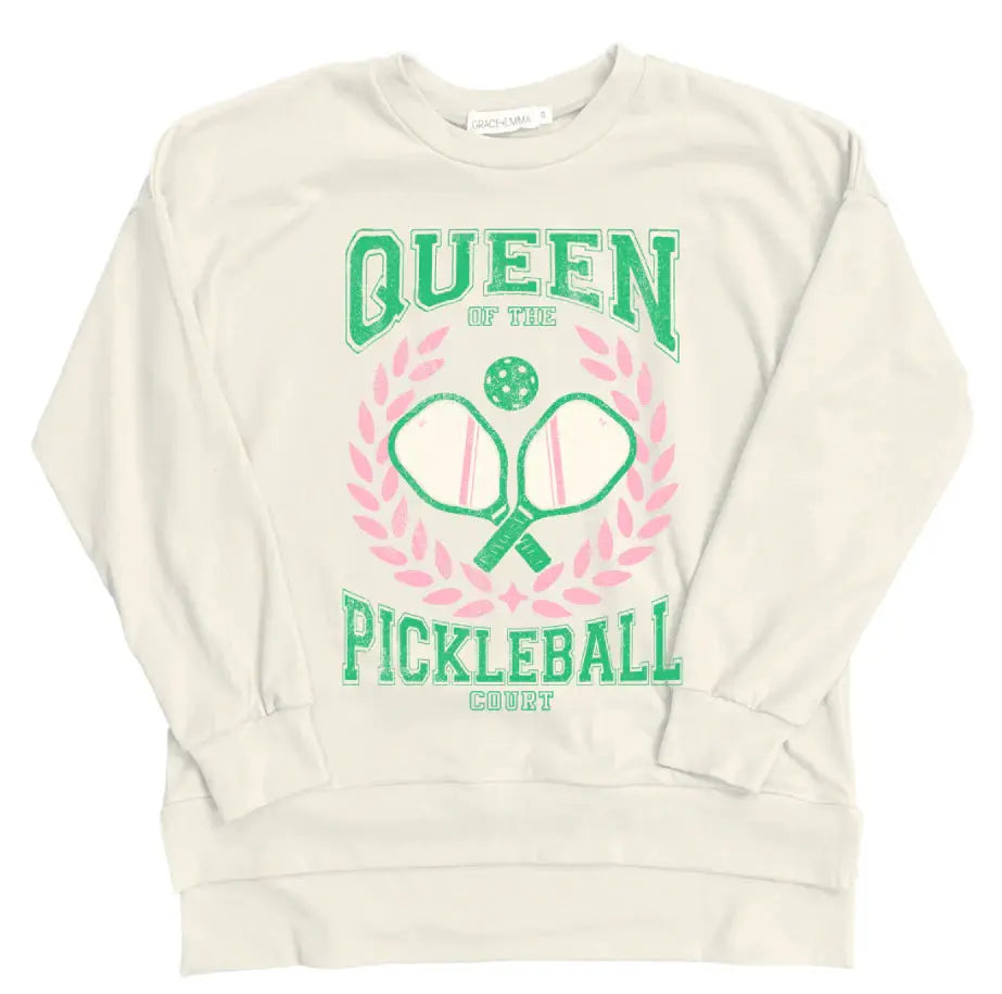 Grace & Emma Pickleball Queen Comfy Sweatshirt - Sweatshirts