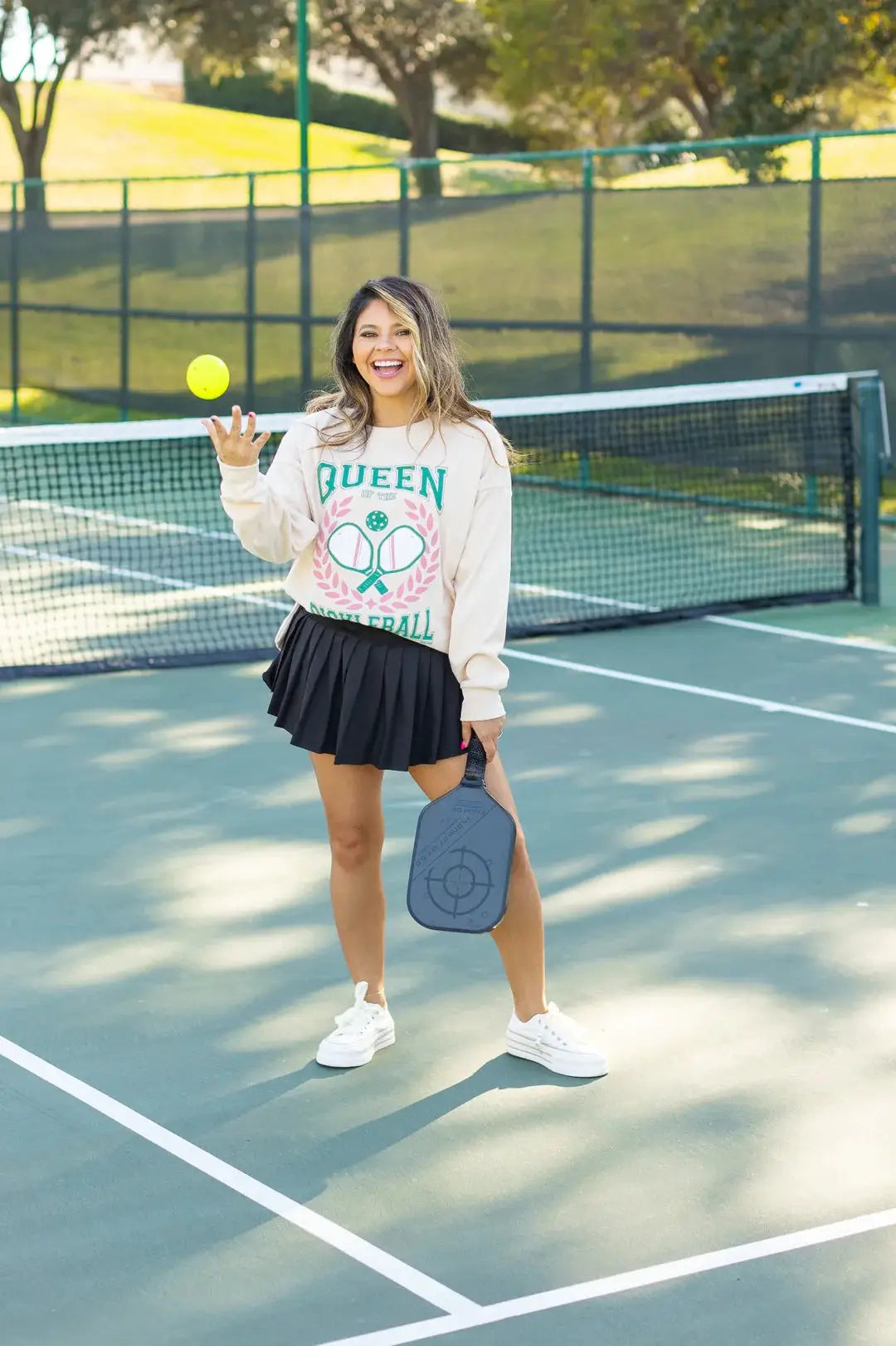 Grace & Emma Pickleball Queen Comfy Sweatshirt - Sweatshirts