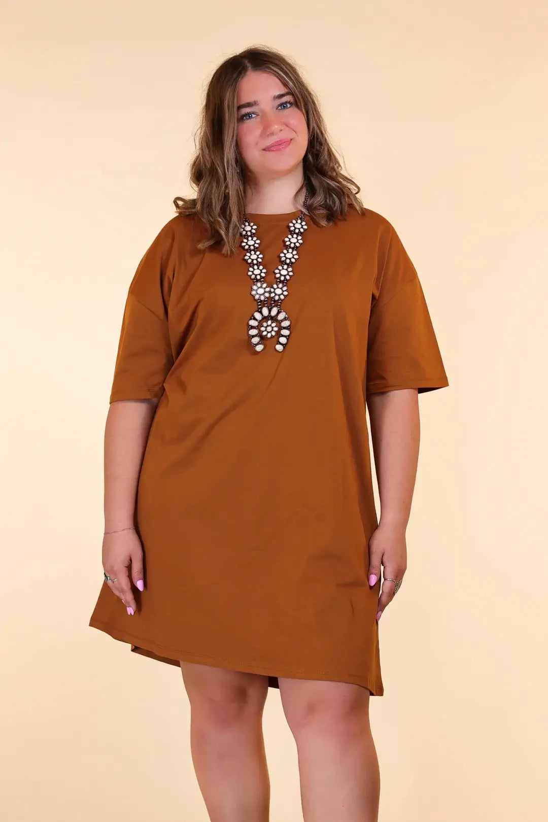 Grace & Emma Rust T-shirt Dress - Dresses