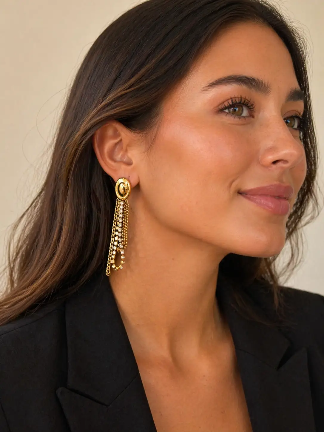Savvy Bling The Golden Cascade Fringe Earrings (Water Resistant) - Earrings