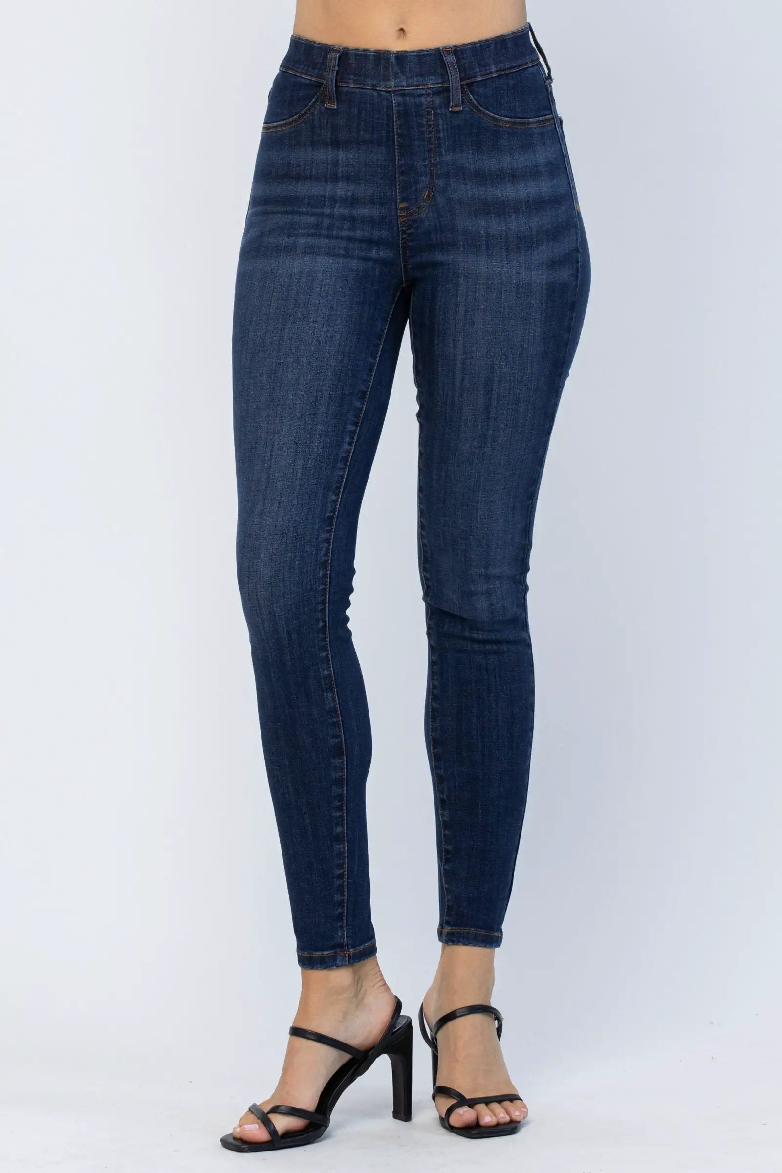 Judy Blue Judy Blue High-Waist Jeggings Patch Pocket Pull-On Medium Wash Denim Jeans - Jeans Judy Blue High-Waist Jeggings Patch Pocket Pull-On Medium Wash Denim Jeans