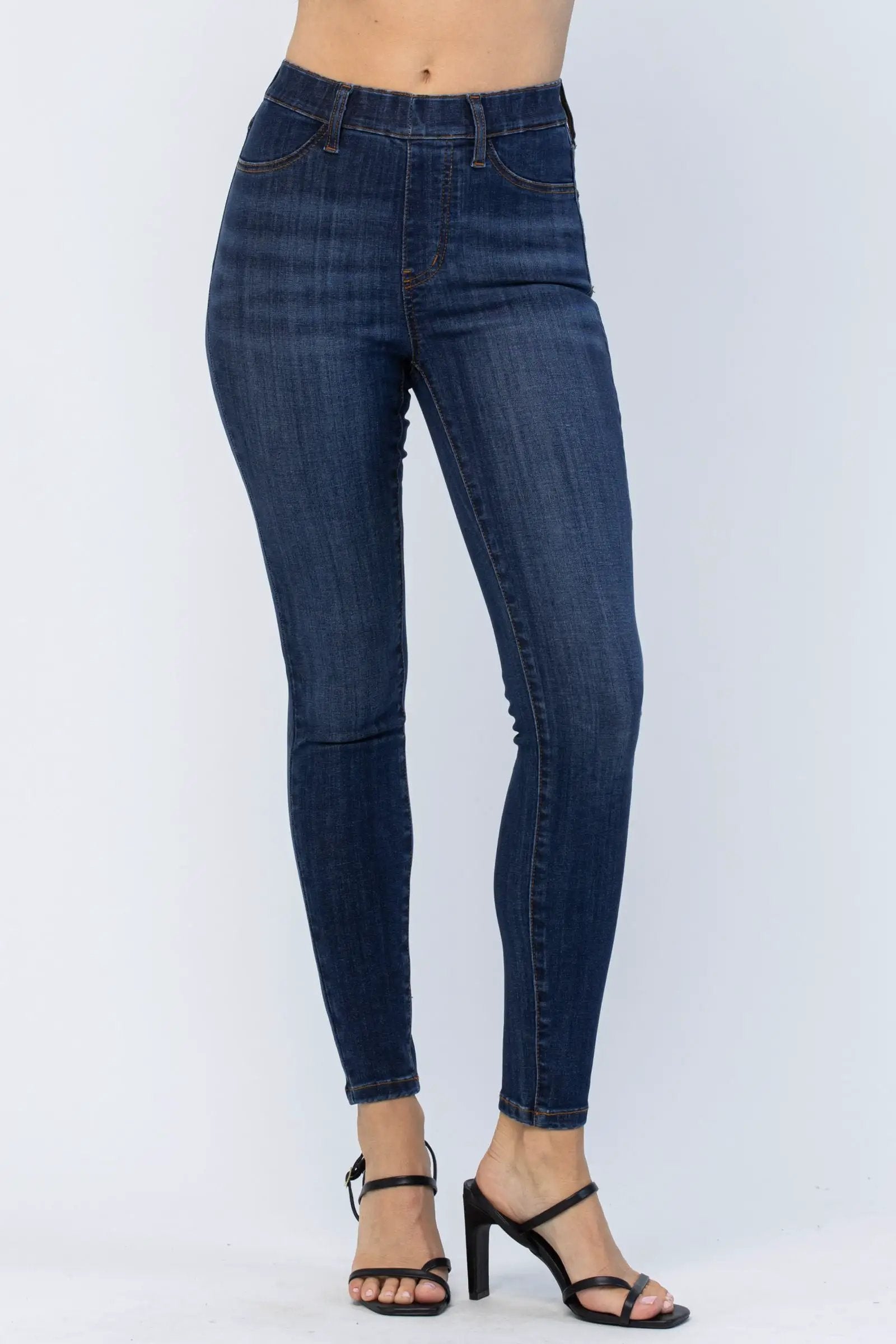 Judy Blue Judy Blue High-Waist Jeggings Patch Pocket Pull-On Medium Wash Denim Jeans - Jeans Judy Blue High-Waist Jeggings Patch Pocket Pull-On Medium Wash Denim Jeans