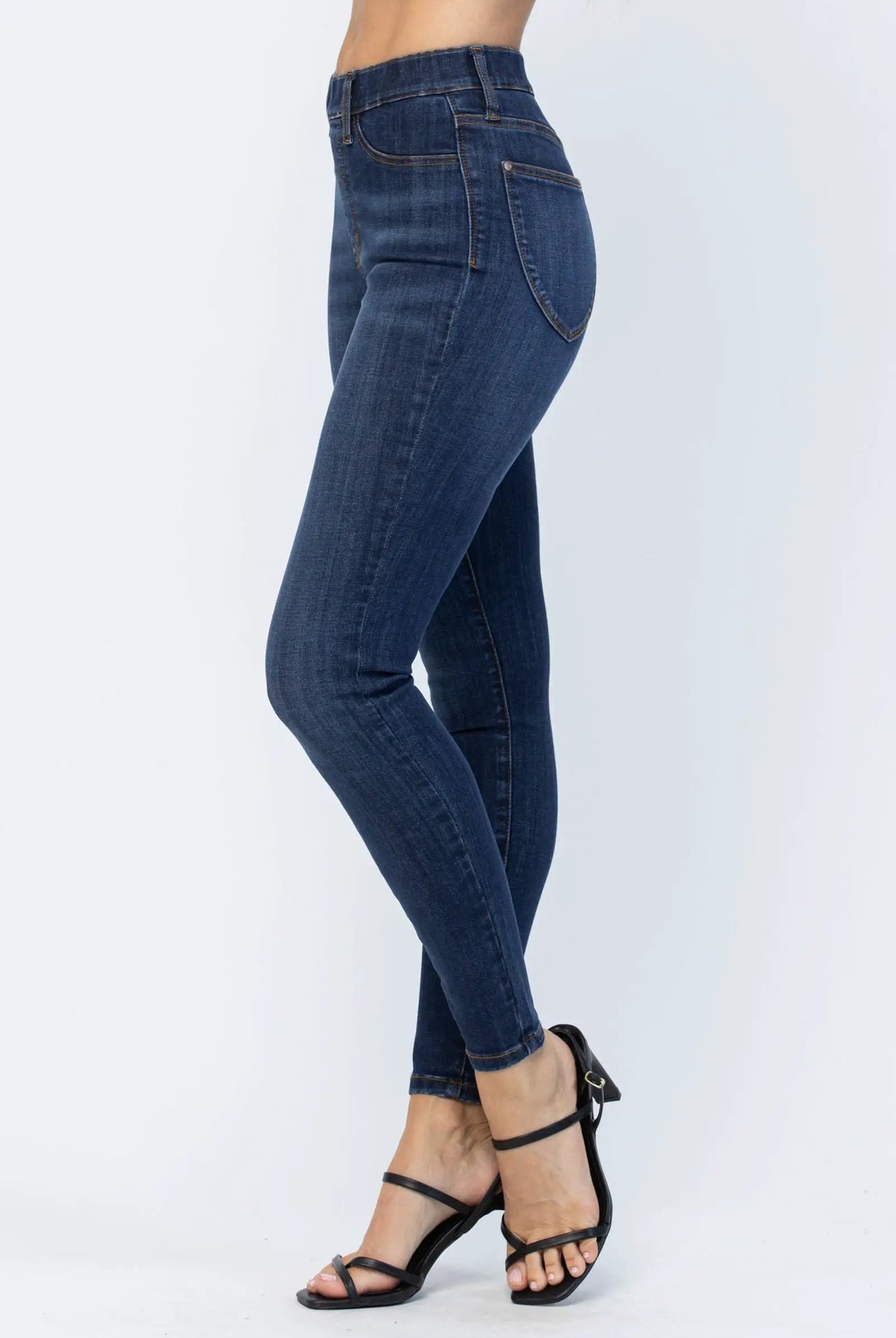 Judy Blue Judy Blue High-Waist Jeggings Patch Pocket Pull-On Medium Wash Denim Jeans - Jeans Judy Blue High-Waist Jeggings Patch Pocket Pull-On Medium Wash Denim Jeans