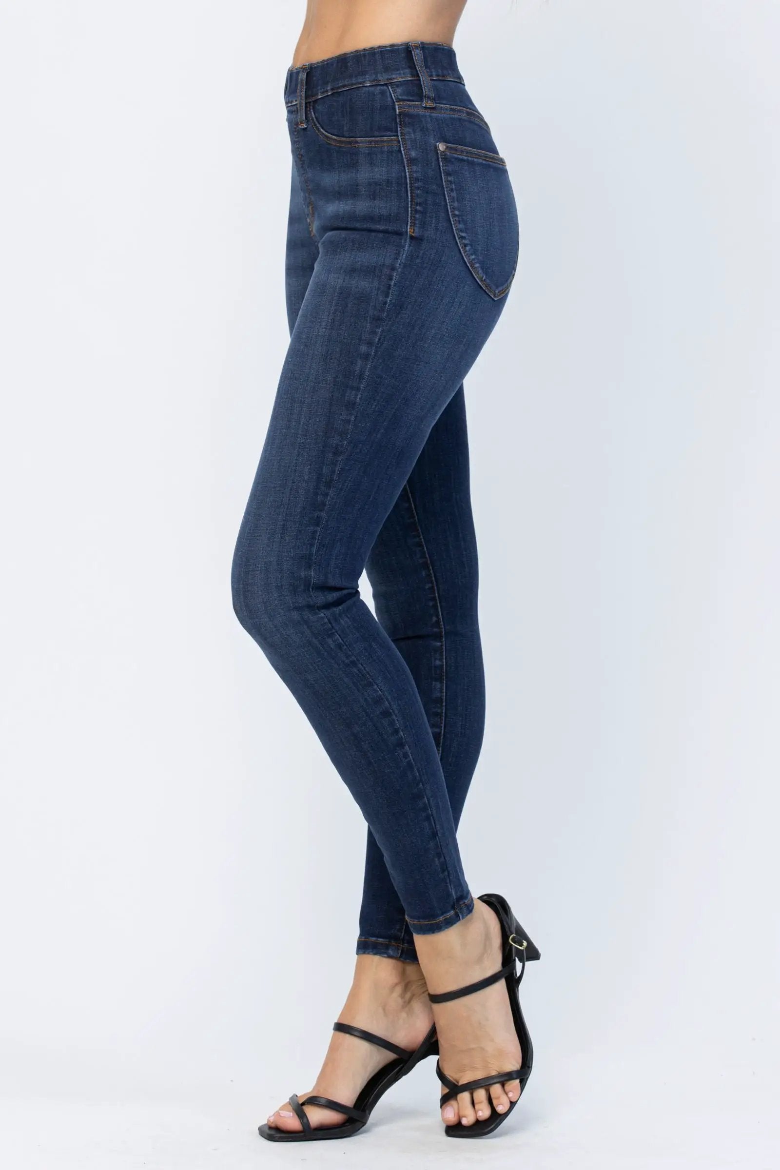 Judy Blue Judy Blue High-Waist Jeggings Patch Pocket Pull-On Medium Wash Denim Jeans - Jeans Judy Blue High-Waist Jeggings Patch Pocket Pull-On Medium Wash Denim Jeans