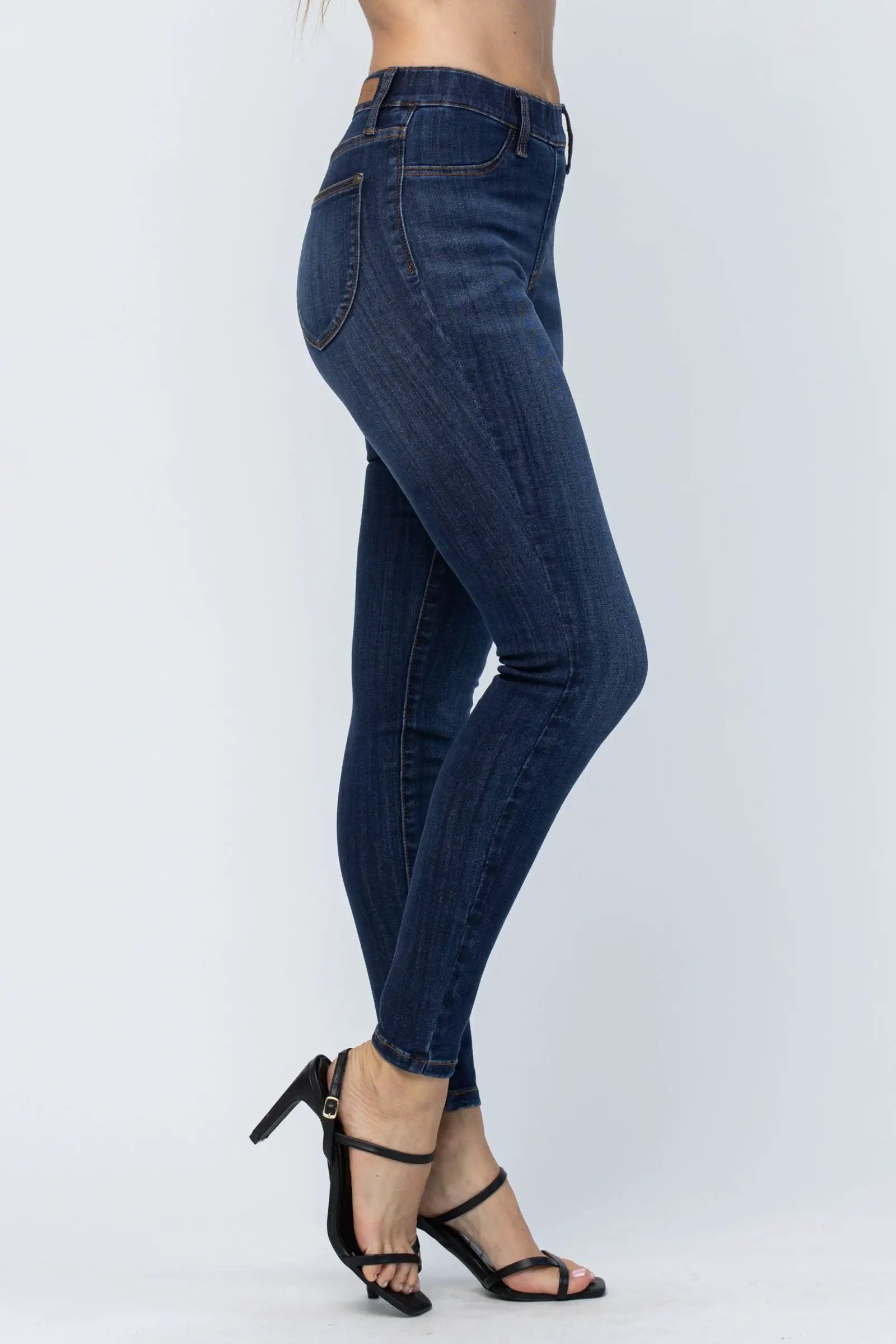Judy Blue Judy Blue High-Waist Jeggings Patch Pocket Pull-On Medium Wash Denim Jeans - Jeans Judy Blue High-Waist Jeggings Patch Pocket Pull-On Medium Wash Denim Jeans