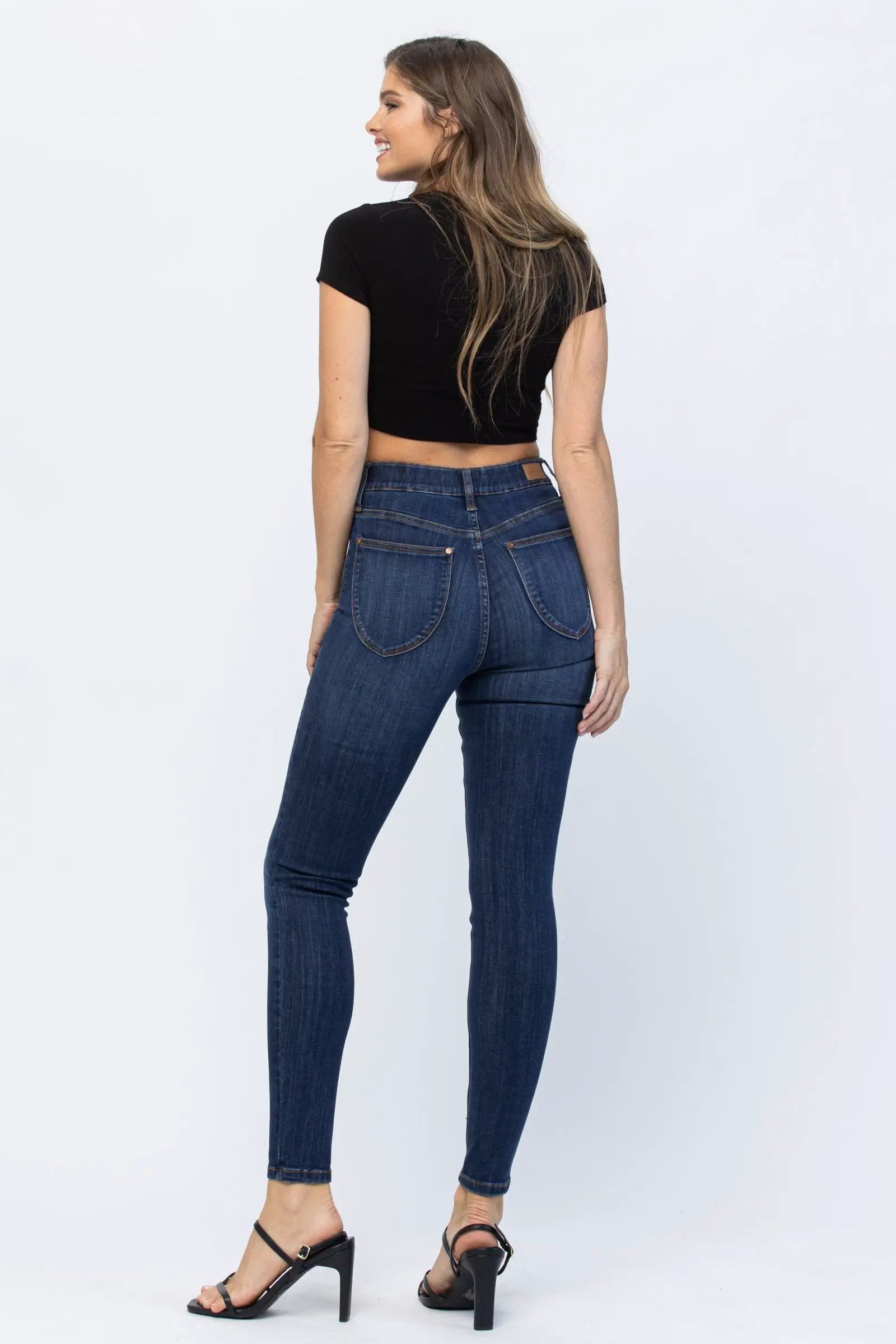 Judy Blue Judy Blue High-Waist Jeggings Patch Pocket Pull-On Medium Wash Denim Jeans - Jeans Judy Blue High-Waist Jeggings Patch Pocket Pull-On Medium Wash Denim Jeans