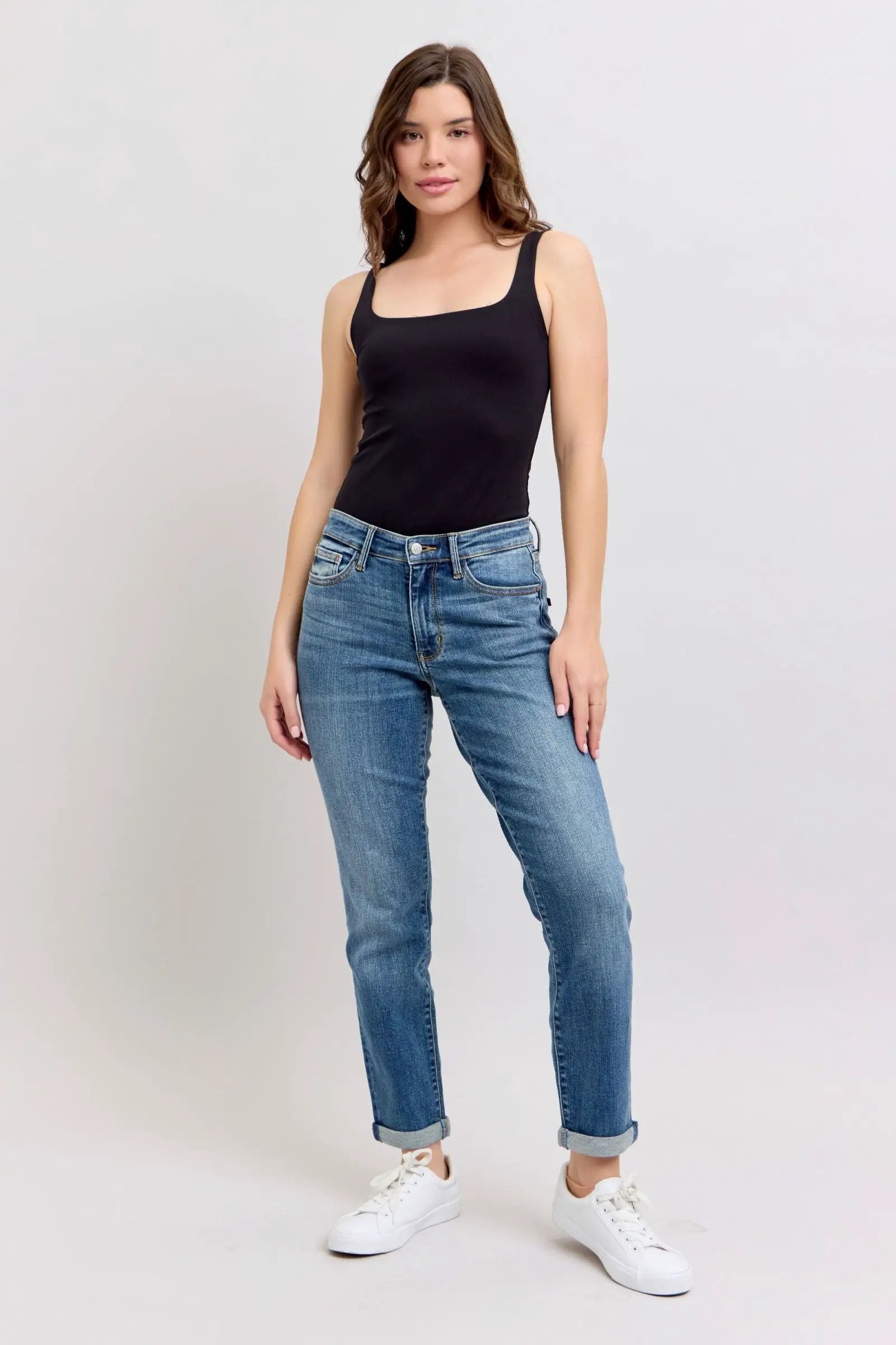 Judy Blue Judy Blue Mid Rise Vintage Boyfriend Jeans – REGULAR & PLUS Sizes - Jeans judy blue boyfriend jeans