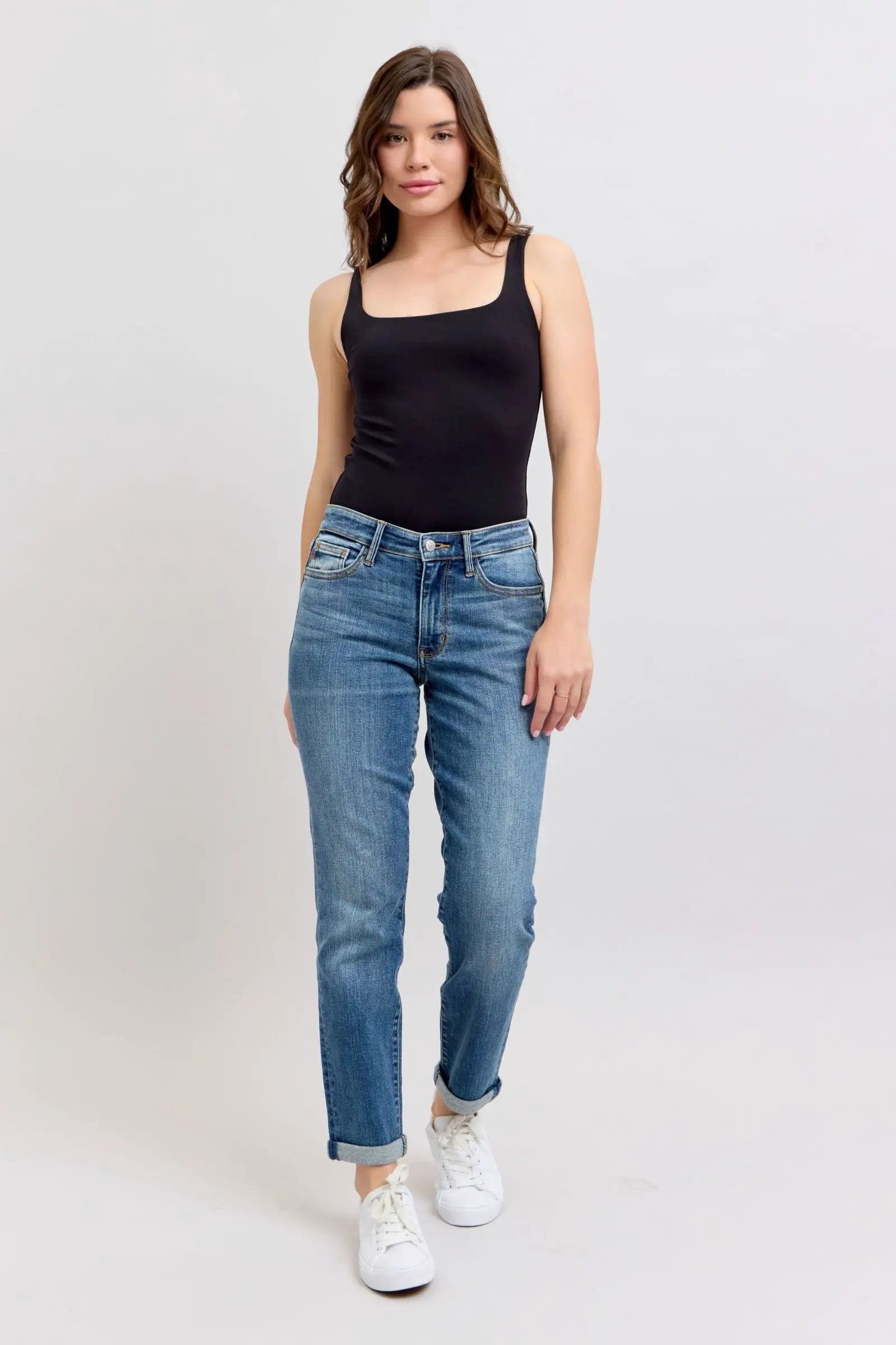Judy Blue Judy Blue Mid Rise Vintage Boyfriend Jeans – REGULAR & PLUS Sizes - Jeans judy blue boyfriend jeans