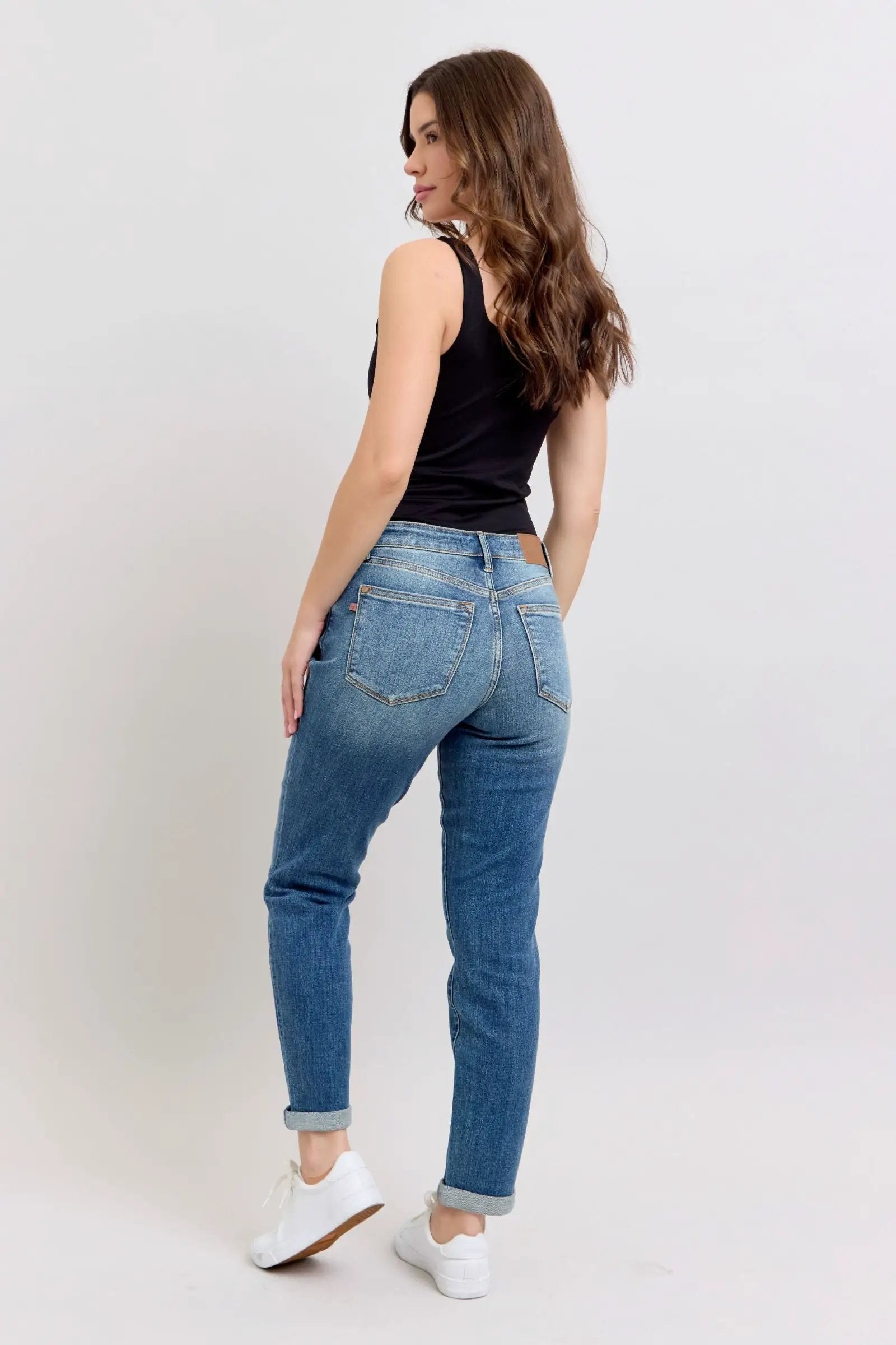 Judy Blue Judy Blue Mid Rise Vintage Boyfriend Jeans – REGULAR & PLUS Sizes - Jeans judy blue boyfriend jeans