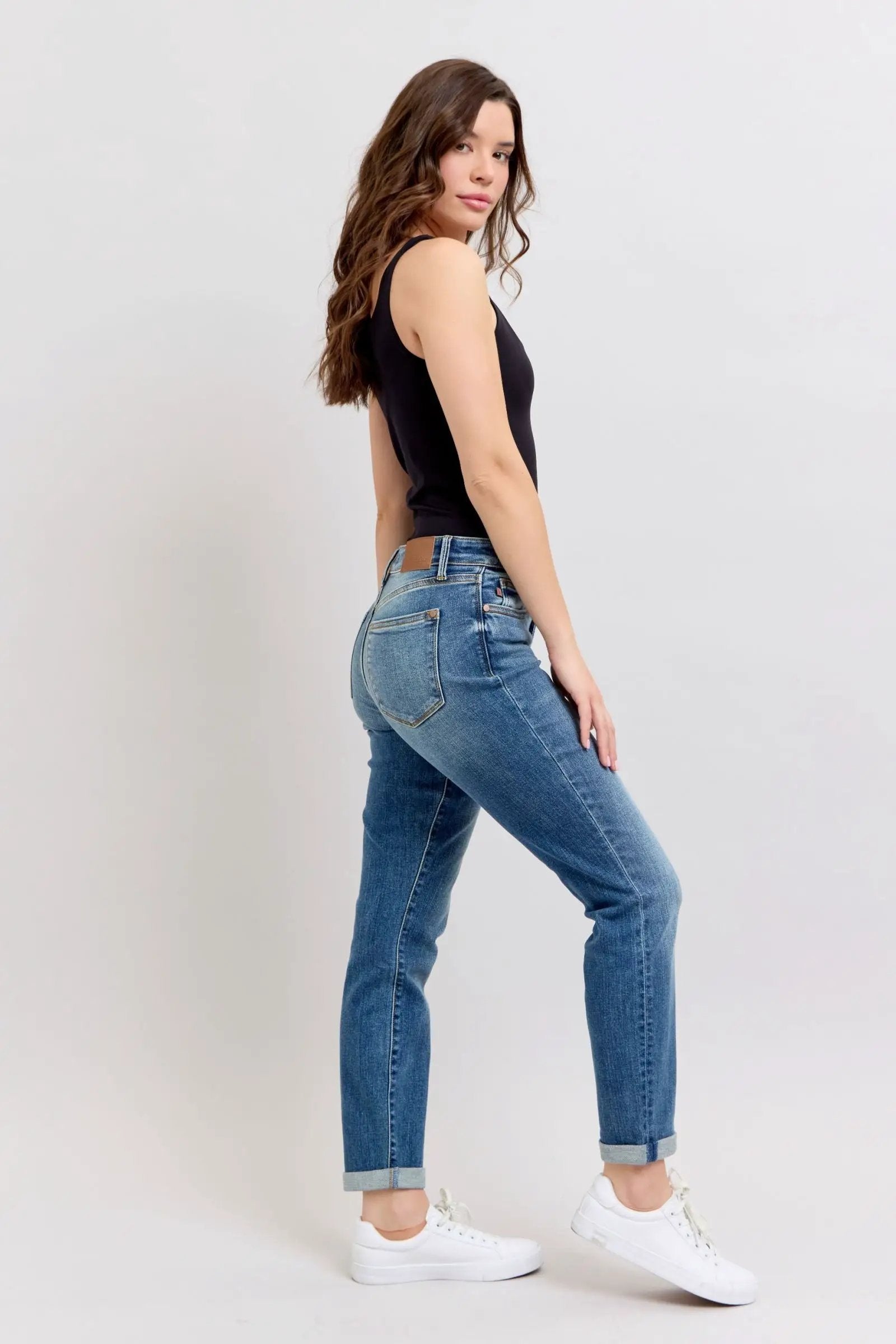 Judy Blue Judy Blue Mid Rise Vintage Boyfriend Jeans – REGULAR & PLUS Sizes - Jeans judy blue boyfriend jeans