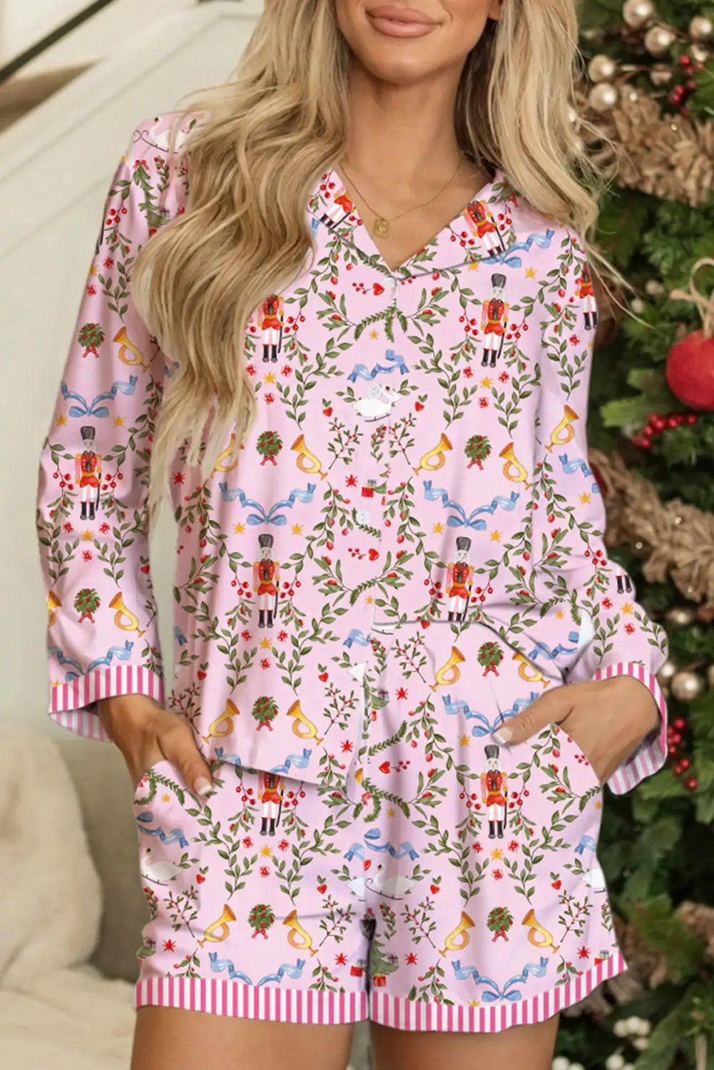 The Blaire Sleepwear Set - Pink — view 5