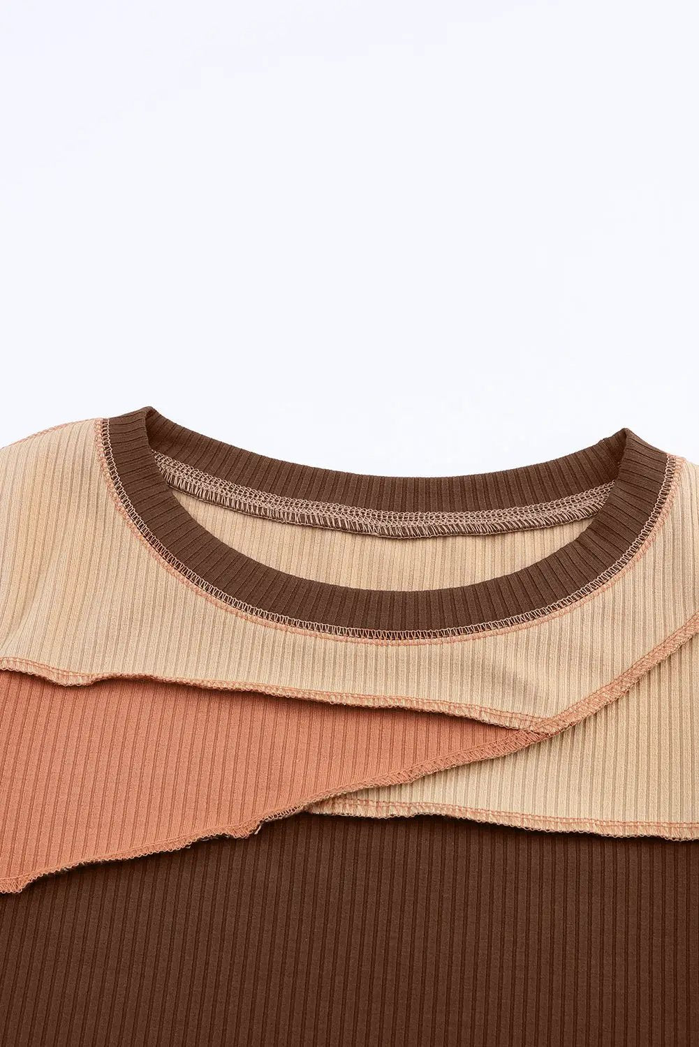 Grateful Threads Boutique Color Block Ribbed Knit Top - Clothing Tops