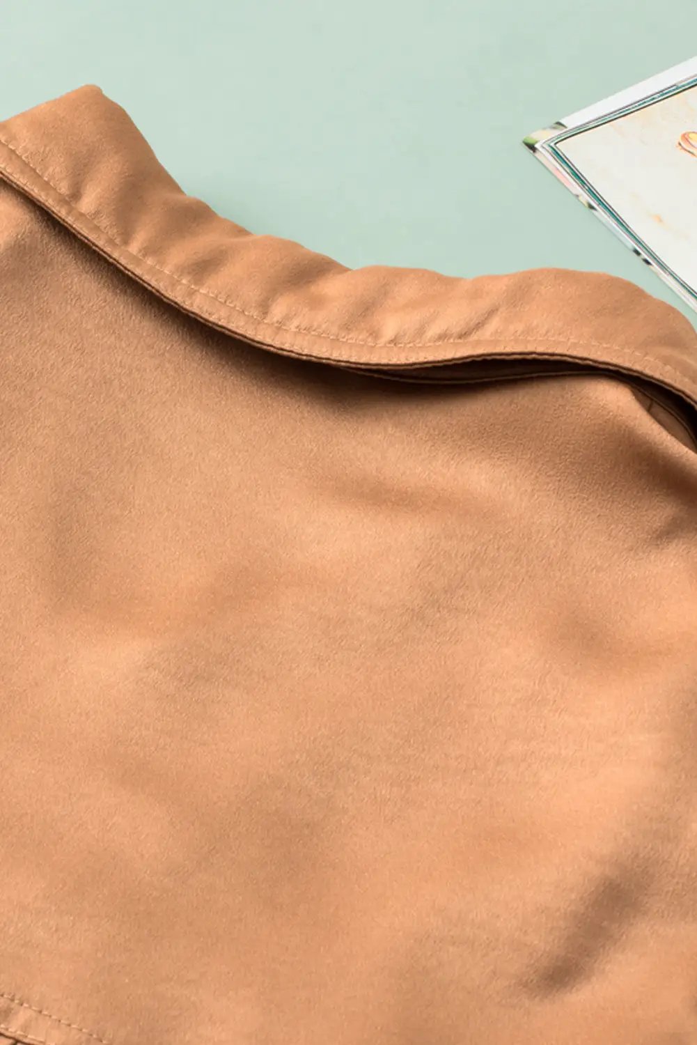 Grateful Threads Boutique Brown Puff Sleeve Collared Pleated Babydoll Blouse - Dresses